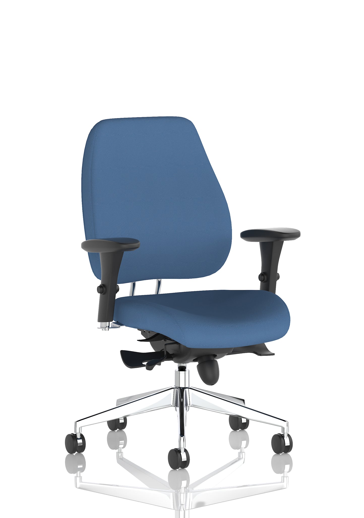 Chiro Plus High Back Ergonomic Posture Chair with Arms Bespoke Quest Limpet Fabric Matching Bespoke Colour None - Industrious Decor