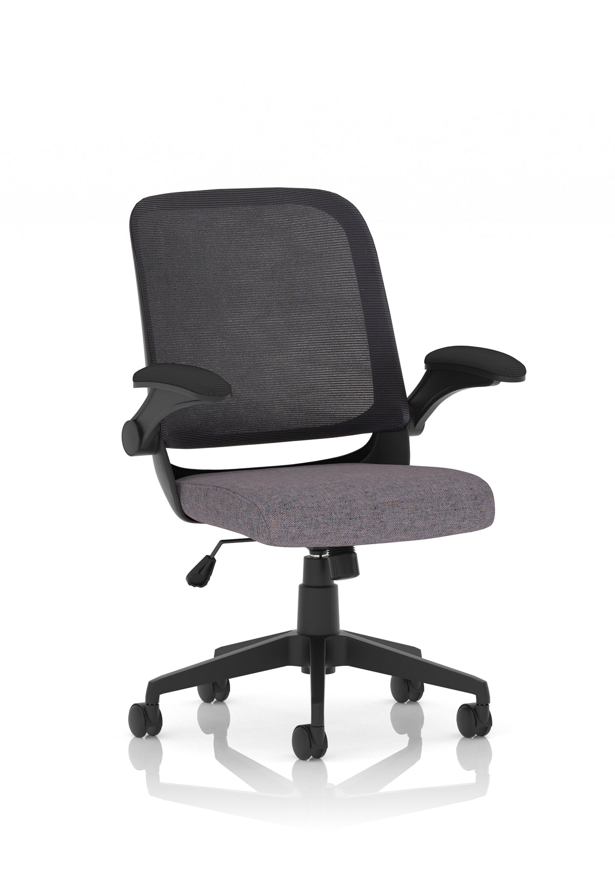 Crew Task Operator Mesh Chair With Folding Arms Bespoke Rivet Fuse - Industrious Decor