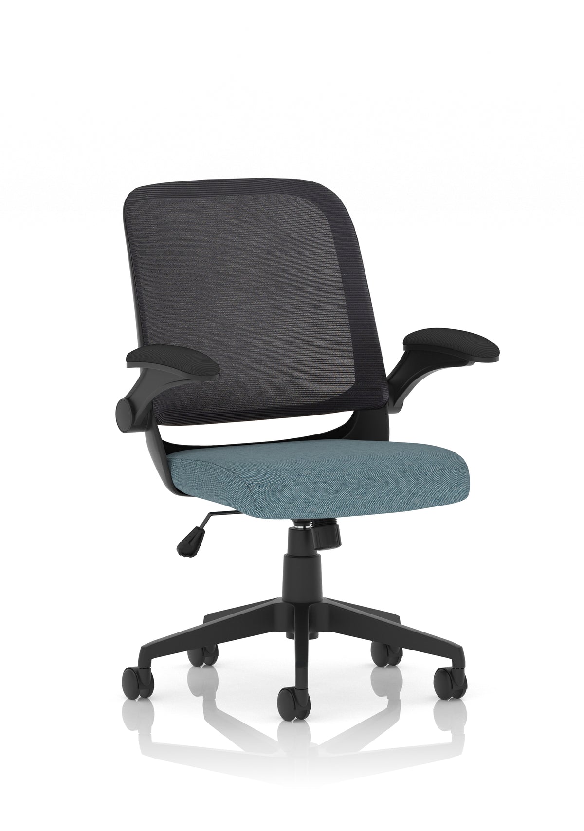 Crew Task Operator Mesh Chair With Folding Arms Bespoke Rivet Quench - Industrious Decor