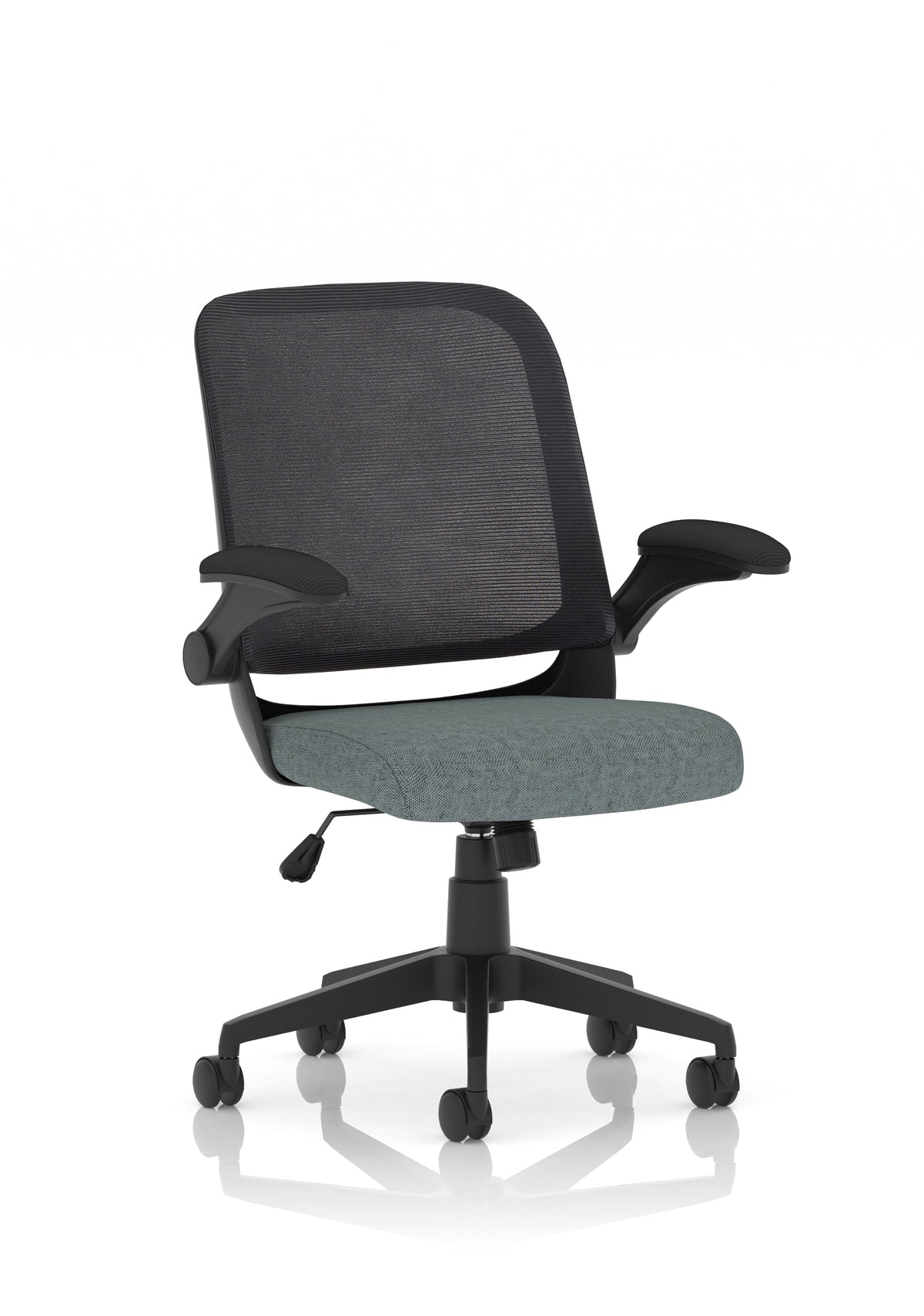 Crew Task Operator Mesh Chair With Folding Arms Bespoke Rivet Tensile - Industrious Decor