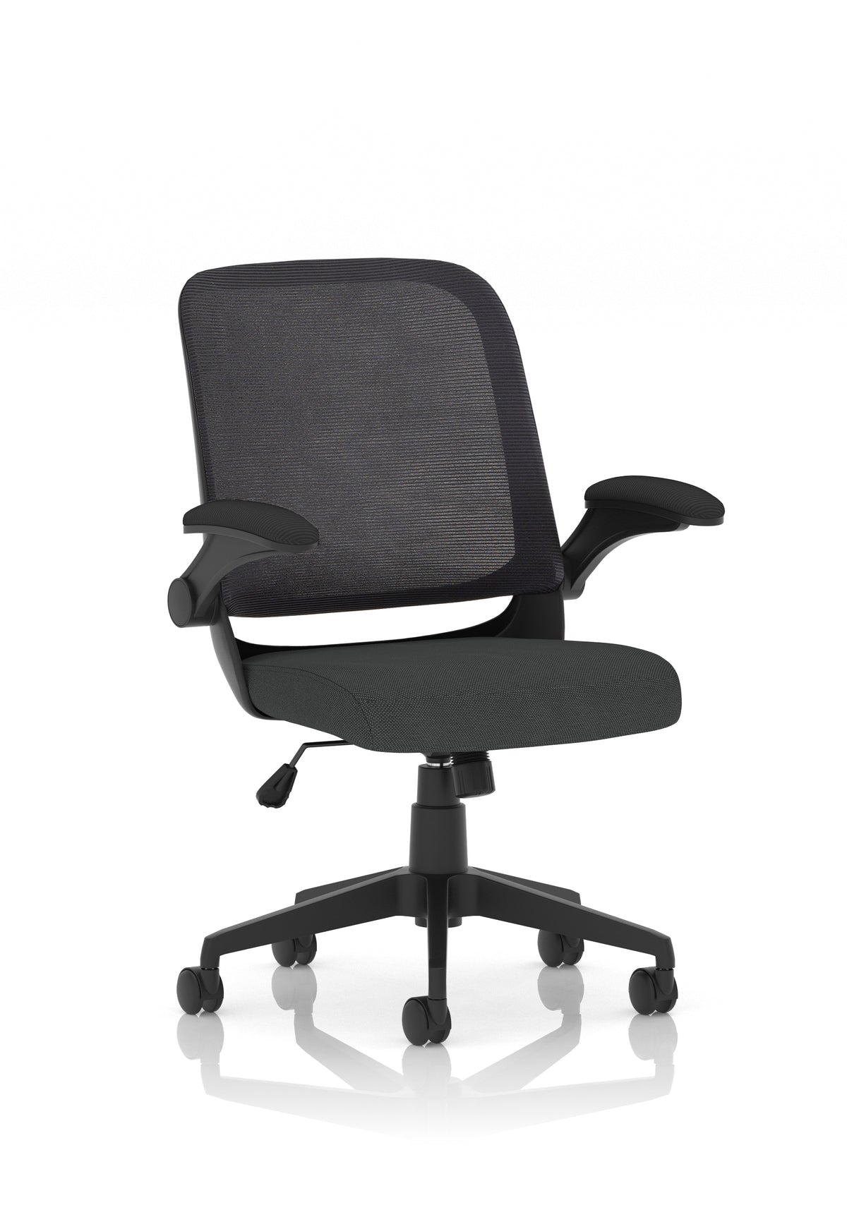 Crew Task Operator Mesh Chair With Folding Arms Bespoke Quest Mussel - Industrious Decor