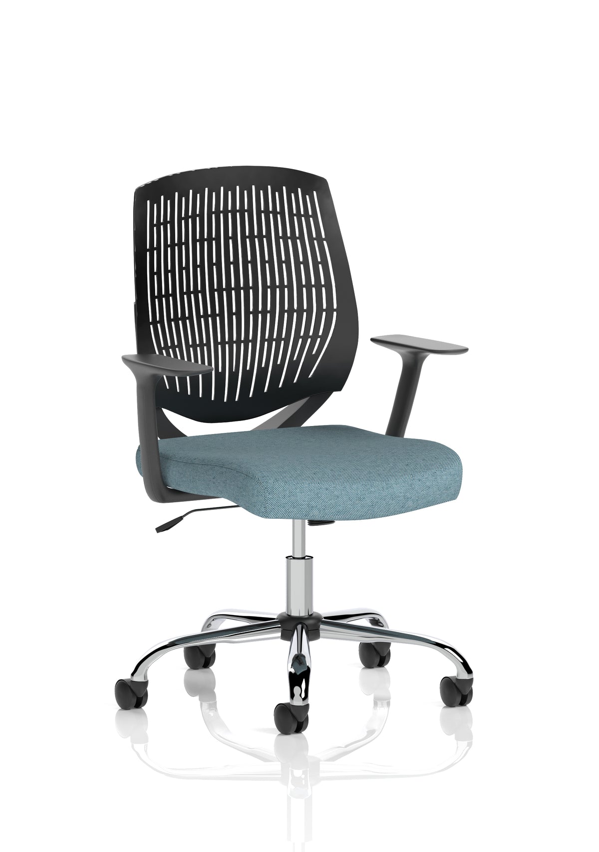Harlow Medium Back Mesh Task Chair | Gas Height | Lock Tilt | Fixed Arms - Industrious Decor