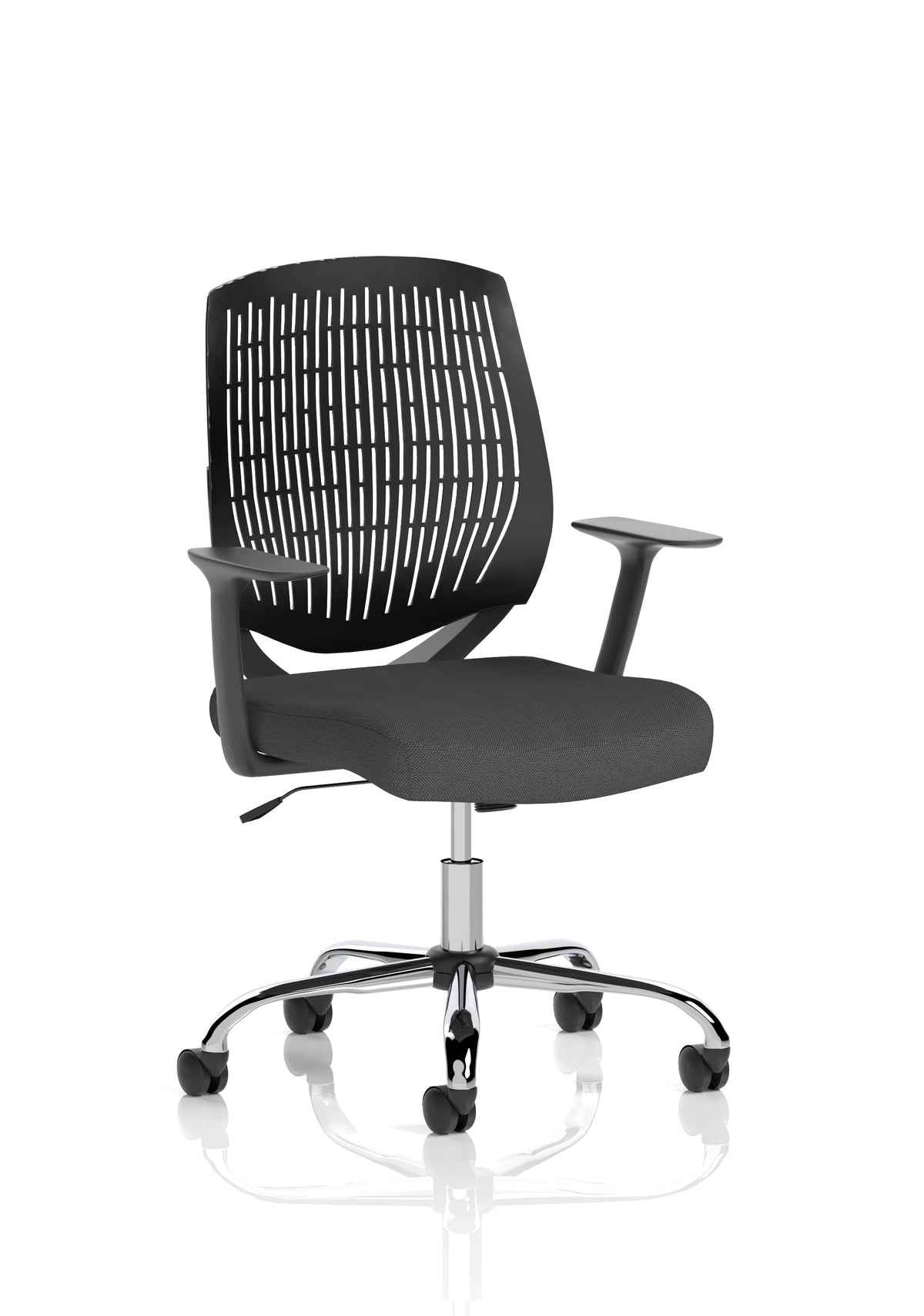 Harlow Medium Back Mesh Task Chair | Gas Height | Lock Tilt | Fixed Arms - Industrious Decor