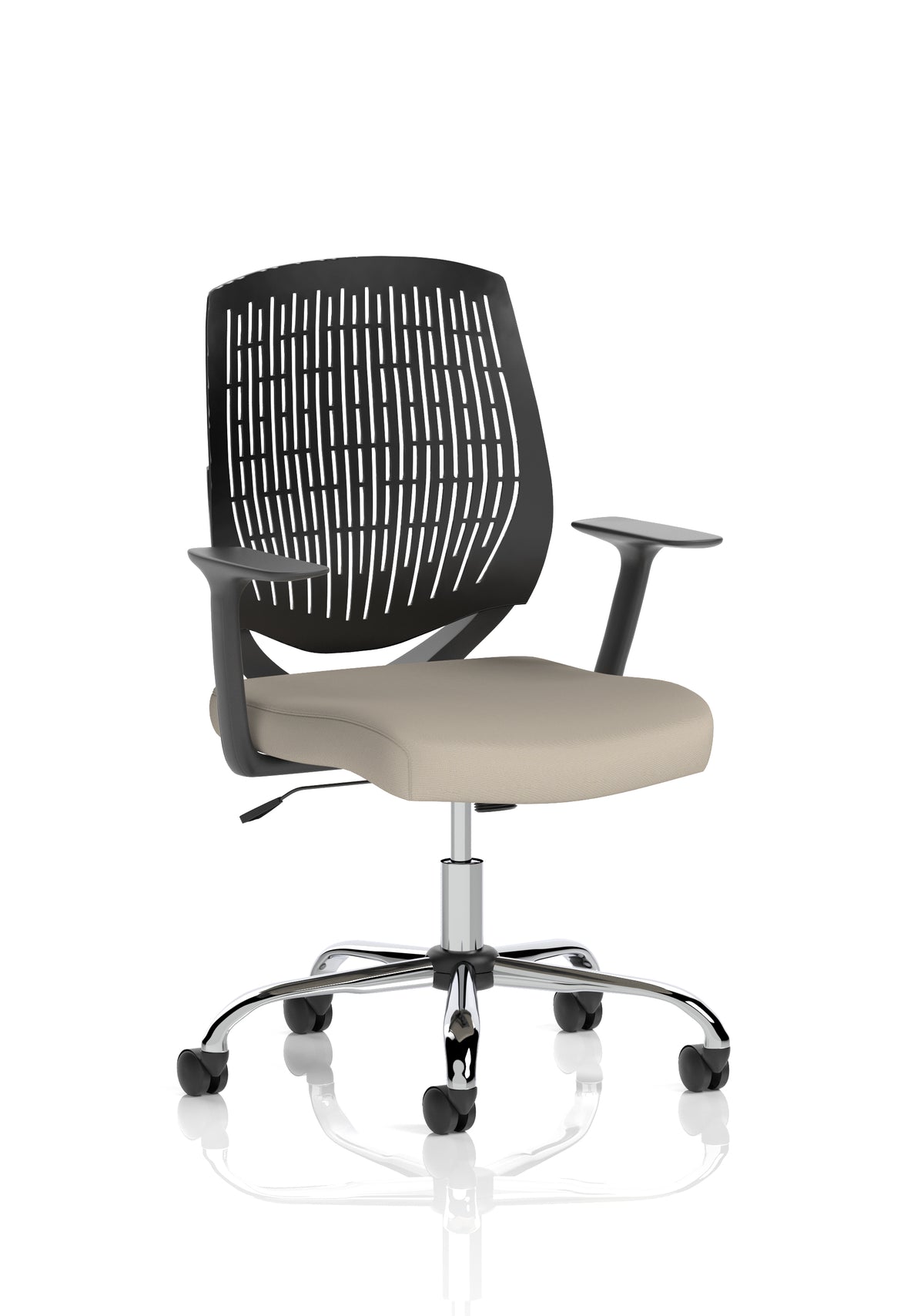 Harlow Medium Back Mesh Task Chair | Gas Height | Lock Tilt | Fixed Arms - Industrious Decor