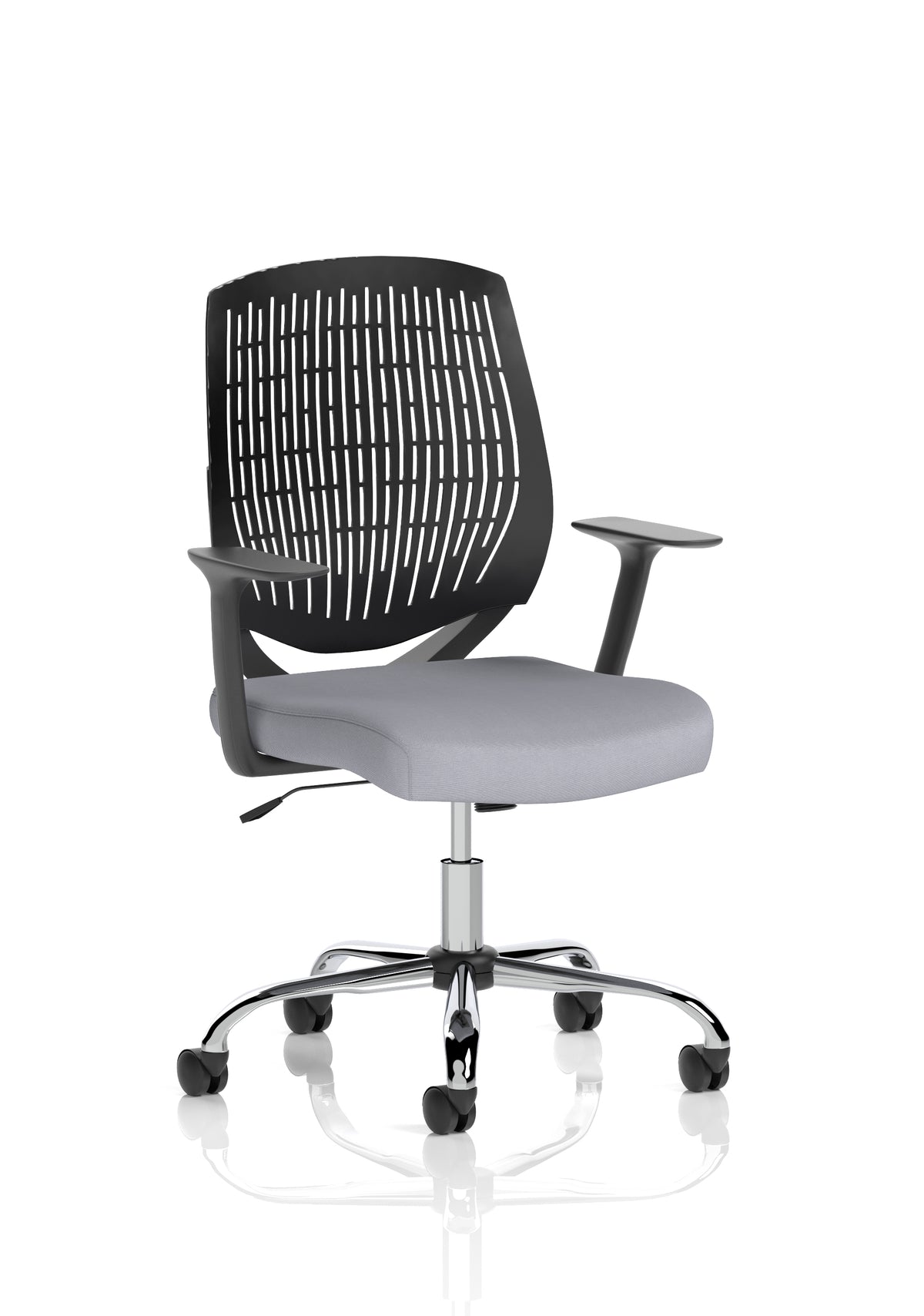 Harlow Medium Back Mesh Task Chair | Gas Height | Lock Tilt | Fixed Arms - Industrious Decor