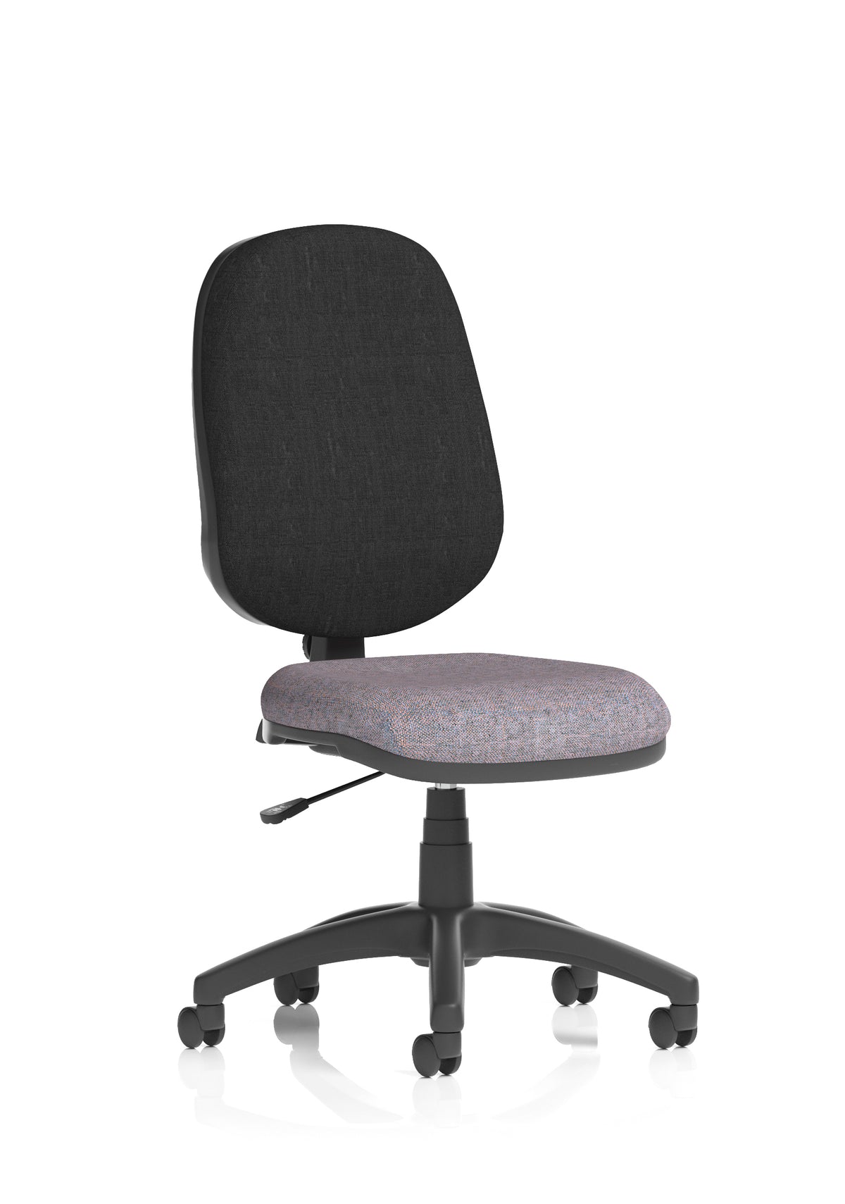 Norwood Medium Back Task Operator Office Chair Bespoke Rivet Fuse Fabric Black None - Industrious Decor
