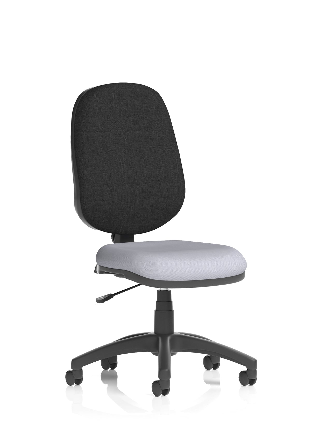 Norwood Medium Back Task Operator Office Chair Bespoke Quest Shell Fabric Black None - Industrious Decor