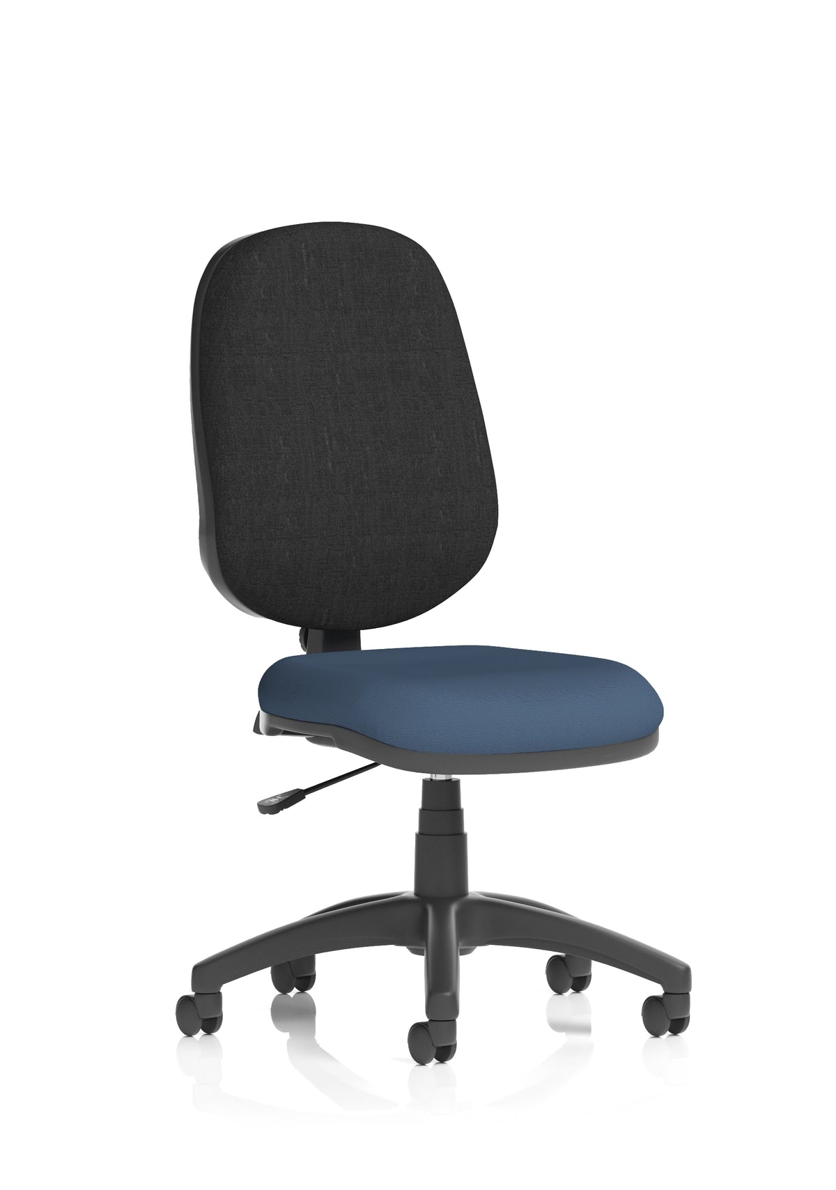 Norwood Medium Back Task Operator Office Chair Bespoke Quest Whelk Fabric Black None - Industrious Decor
