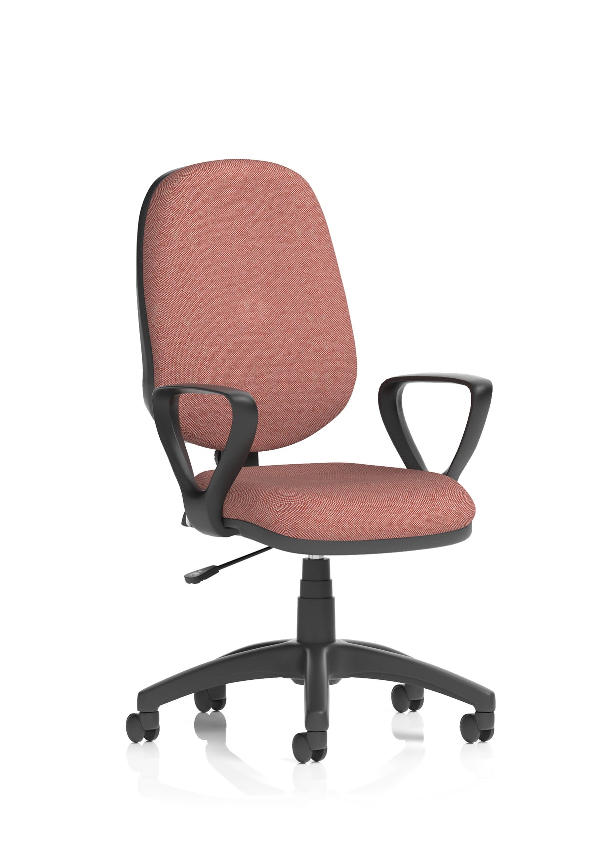 Norwood Medium Back Task Operator Office Chair Bespoke Rivet Forge Fabric Matching Bespoke Colour With Loop Arms - Industrious Decor