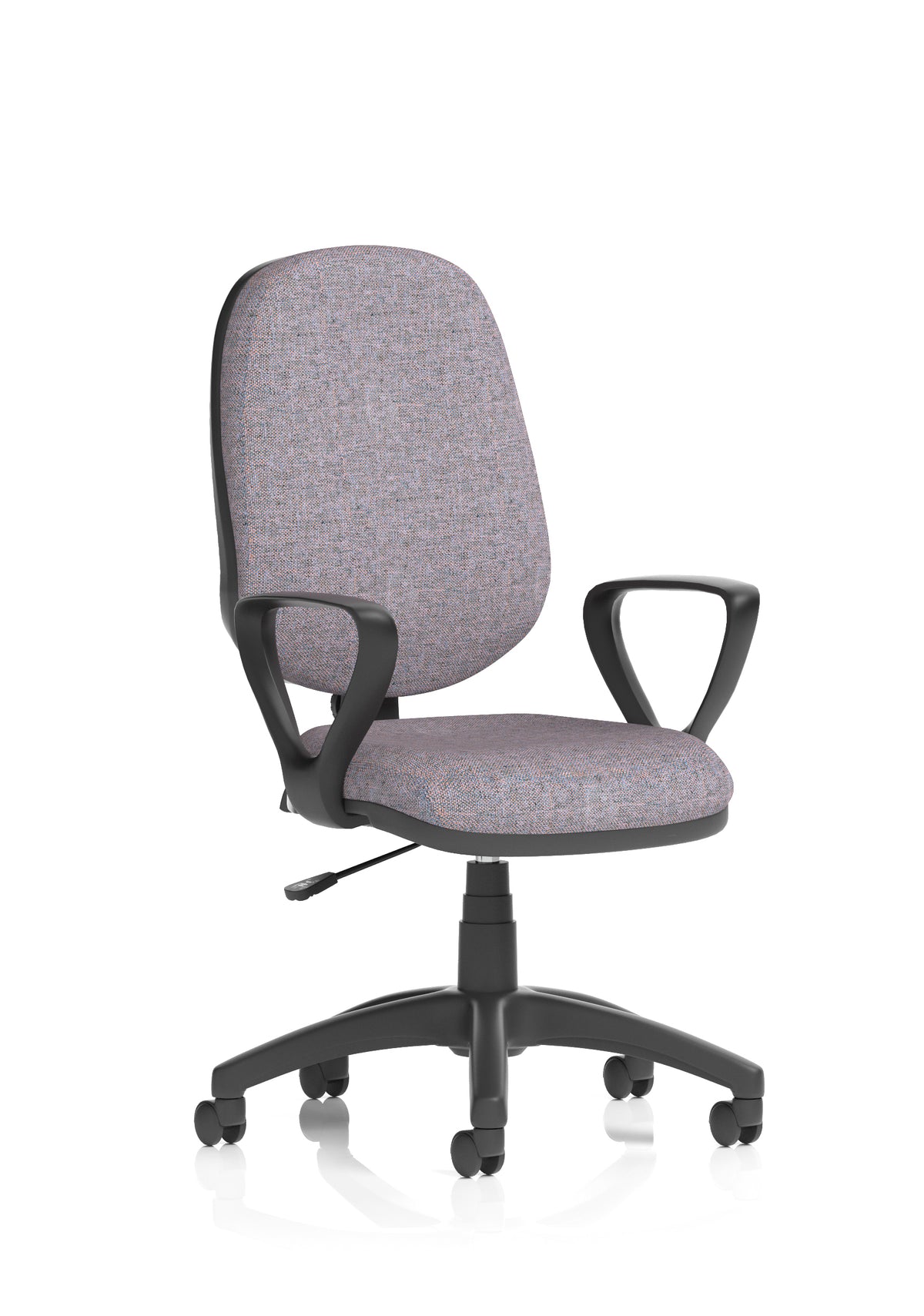Norwood Medium Back Task Operator Office Chair Bespoke Rivet Fuse Fabric Matching Bespoke Colour With Loop Arms - Industrious Decor