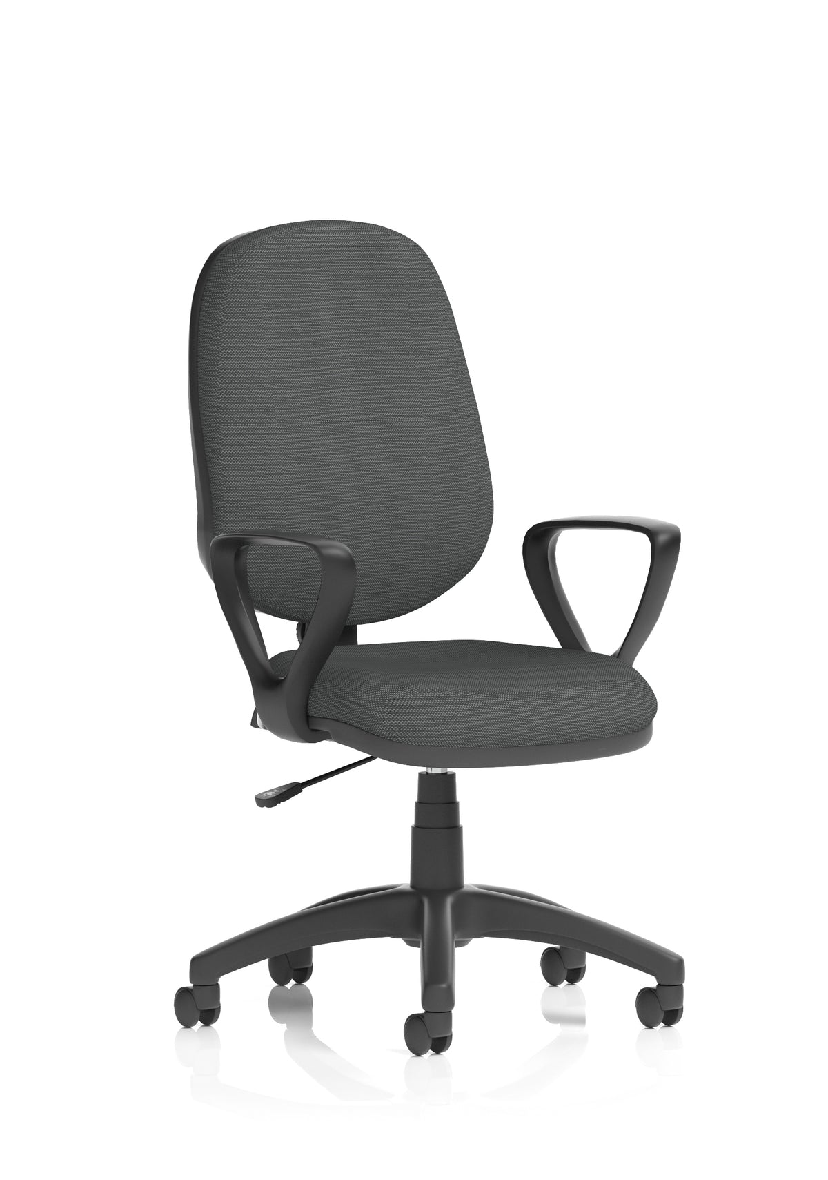 Norwood Medium Back Task Operator Office Chair Bespoke Quest Mussel Fabric Matching Bespoke Colour With Loop Arms - Industrious Decor