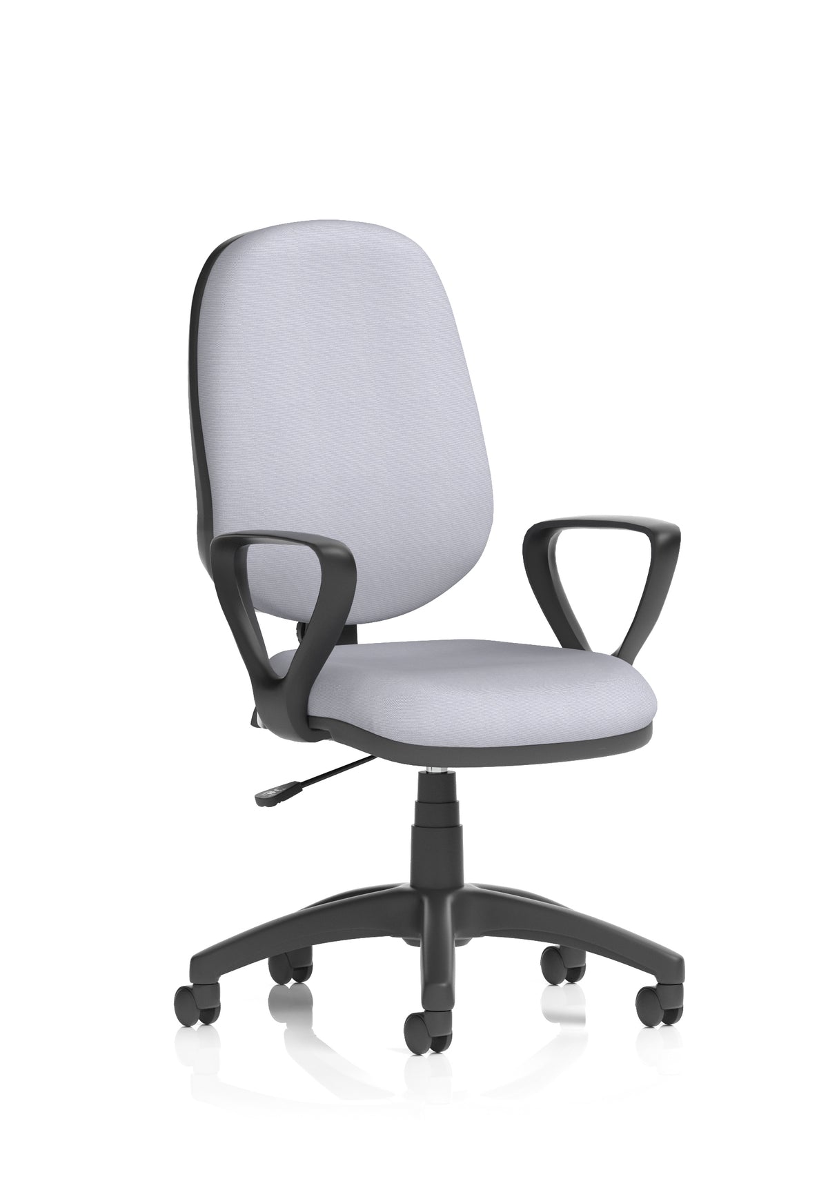 Norwood Medium Back Task Operator Office Chair Bespoke Quest Shell Fabric Matching Bespoke Colour With Loop Arms - Industrious Decor