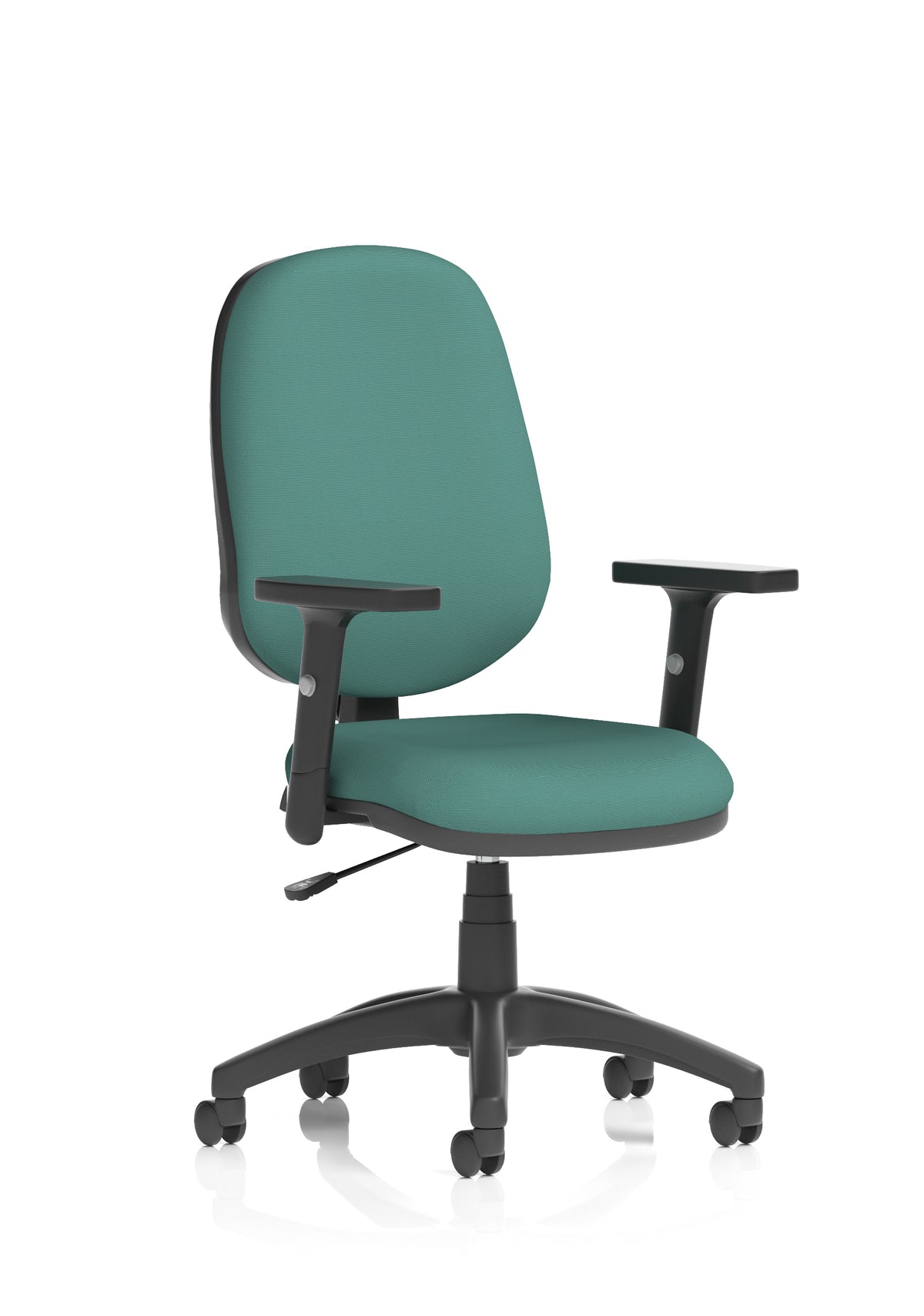 Norwood Medium Back Task Operator Office Chair Bespoke Quest Kelp Fabric Matching Bespoke Colour With Height Adjustable Arms - Industrious Decor