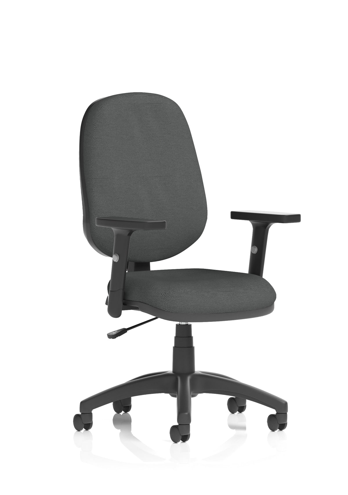 Norwood Medium Back Task Operator Office Chair Bespoke Quest Mussel Fabric Matching Bespoke Colour With Height Adjustable Arms - Industrious Decor