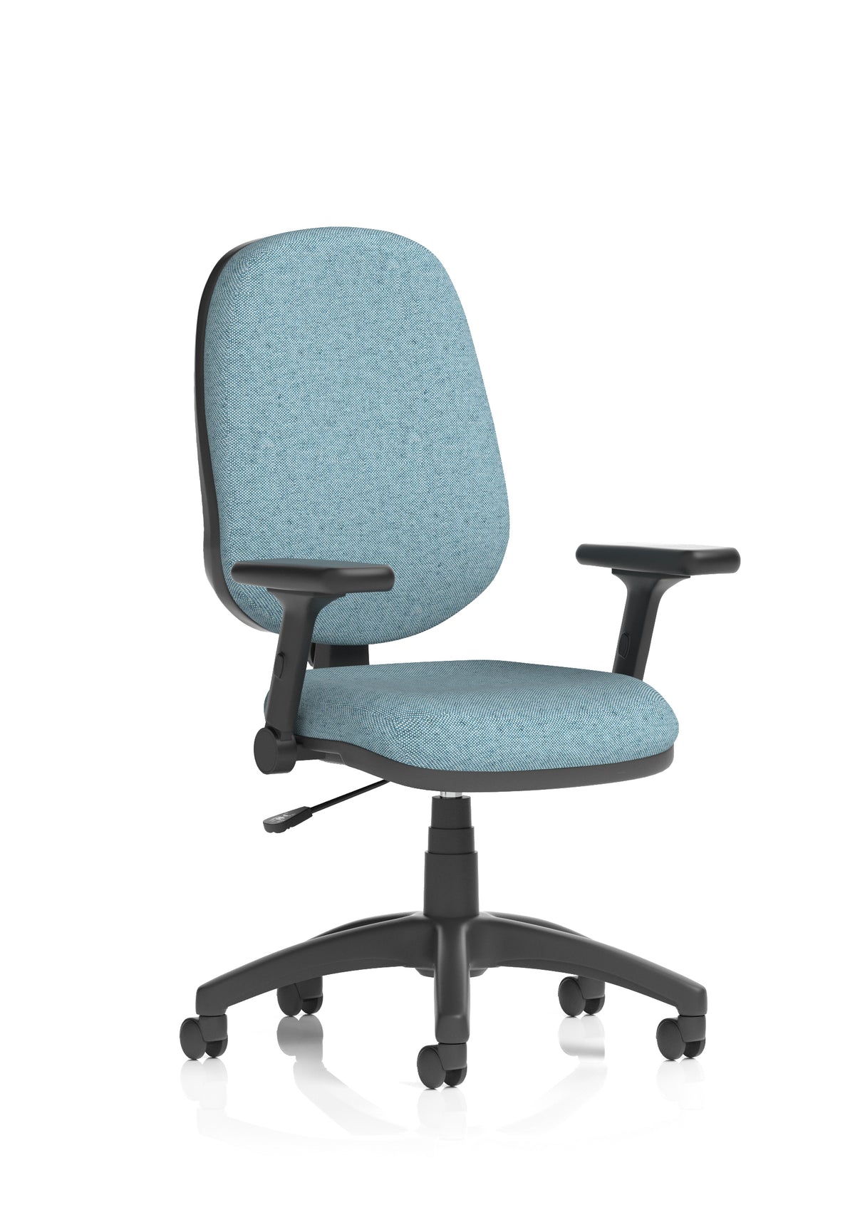 Norwood Medium Back Task Operator Office Chair Bespoke Rivet Quench Fabric Matching Bespoke Colour With Height Adjustable And Folding Arms - Industrious Decor