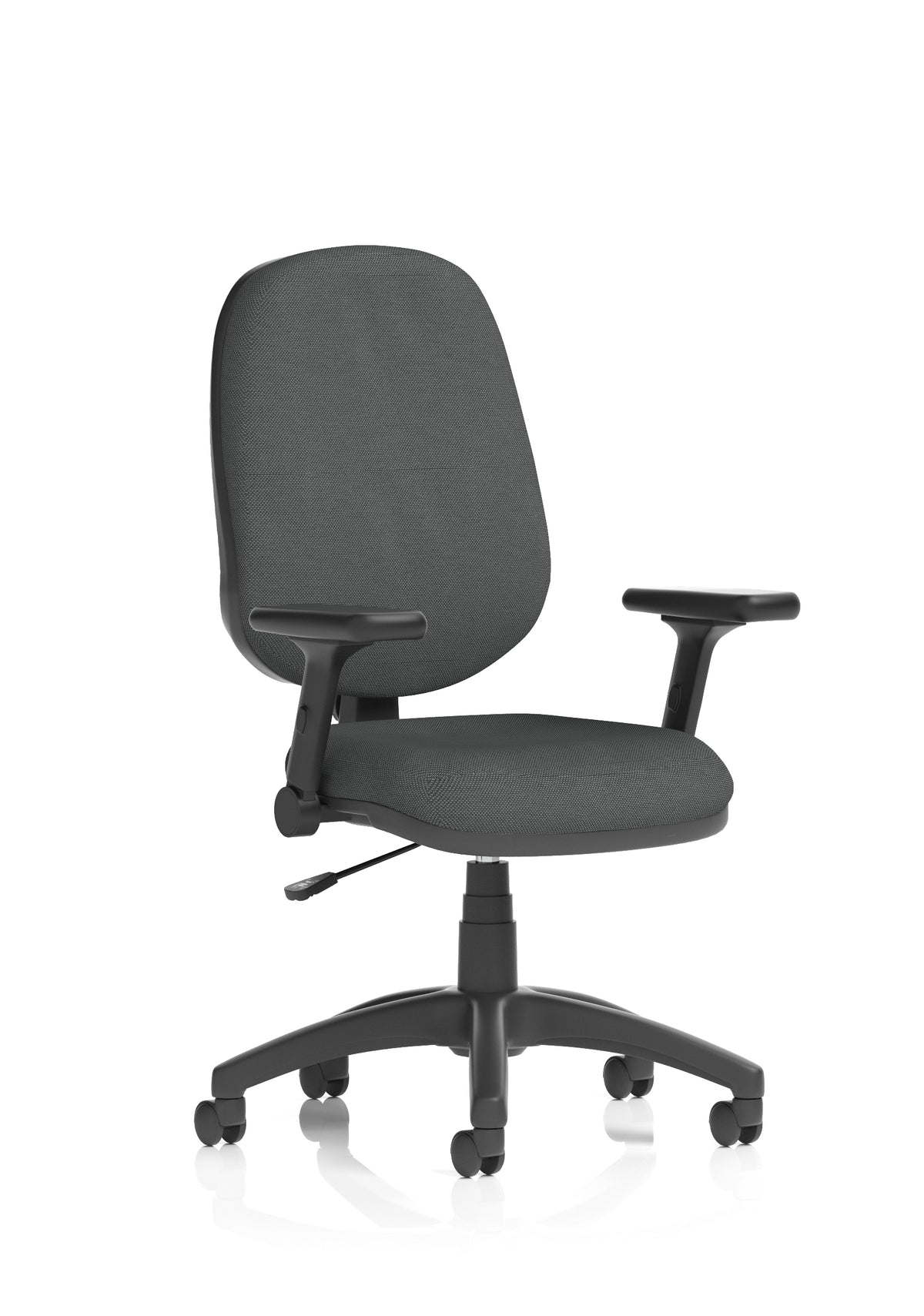 Norwood Medium Back Task Operator Office Chair Bespoke Quest Mussel Fabric Matching Bespoke Colour With Height Adjustable And Folding Arms - Industrious Decor