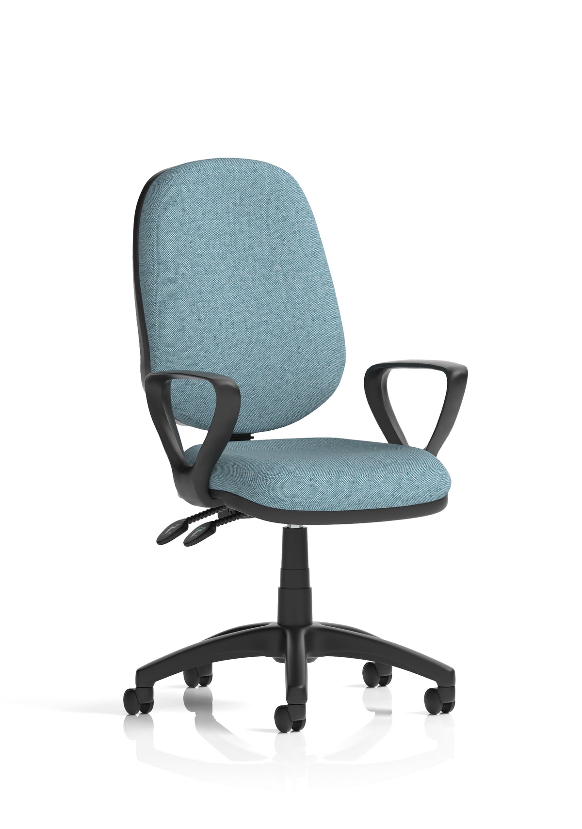 Ives Medium Back Task Operator Office Chair Bespoke Rivet Quench Matching Bespoke Colour With Loop Arms - Industrious Decor