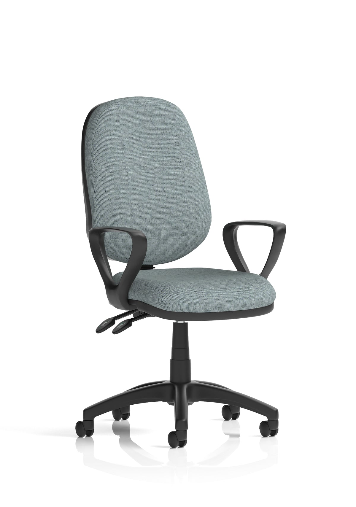 Ives Medium Back Task Operator Office Chair Bespoke Rivet Tensile Matching Bespoke Colour With Loop Arms - Industrious Decor