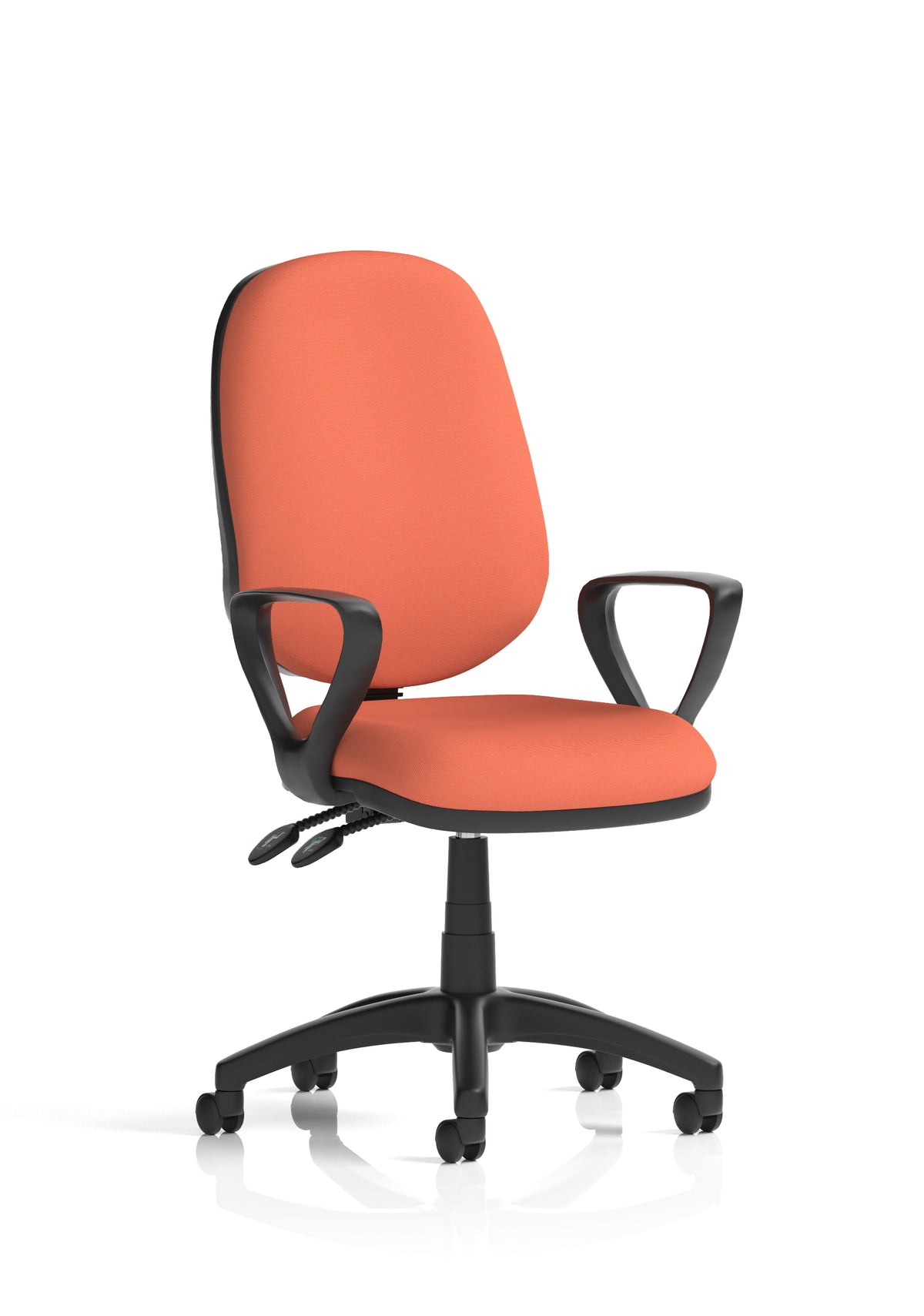 Ives Medium Back Task Operator Office Chair Bespoke Quest Crab Matching Bespoke Colour With Loop Arms - Industrious Decor
