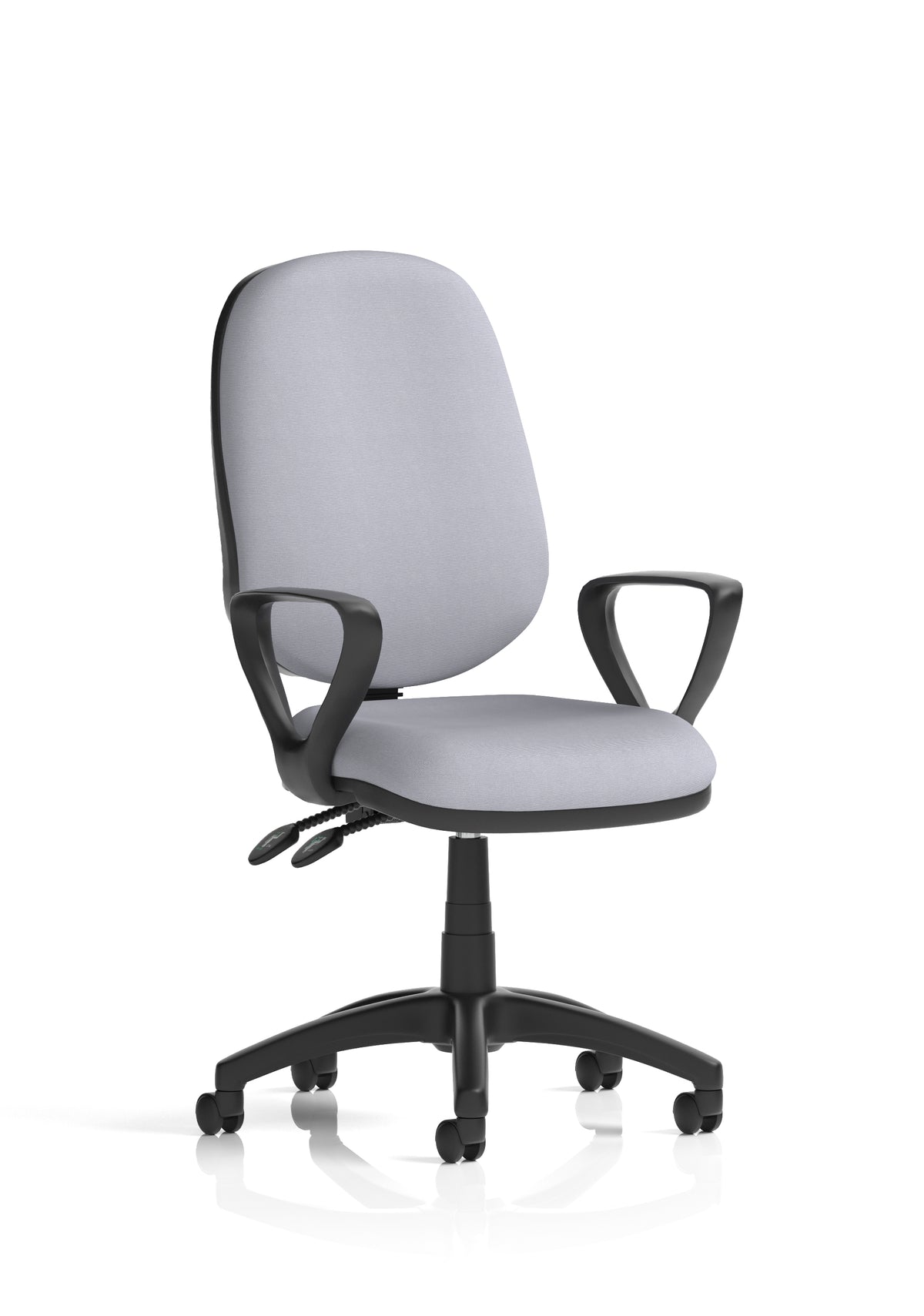 Ives Medium Back Task Operator Office Chair Bespoke Quest Shell Matching Bespoke Colour With Loop Arms - Industrious Decor