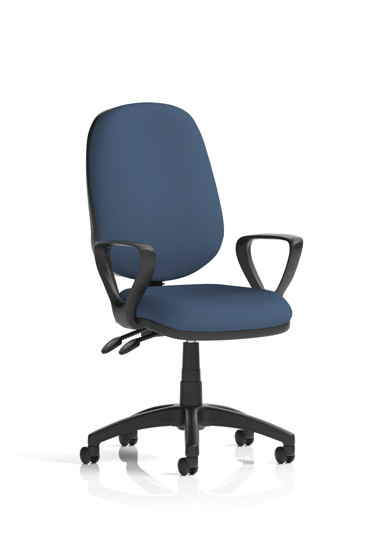 Ives Medium Back Task Operator Office Chair Bespoke Quest Whelk Matching Bespoke Colour With Loop Arms - Industrious Decor