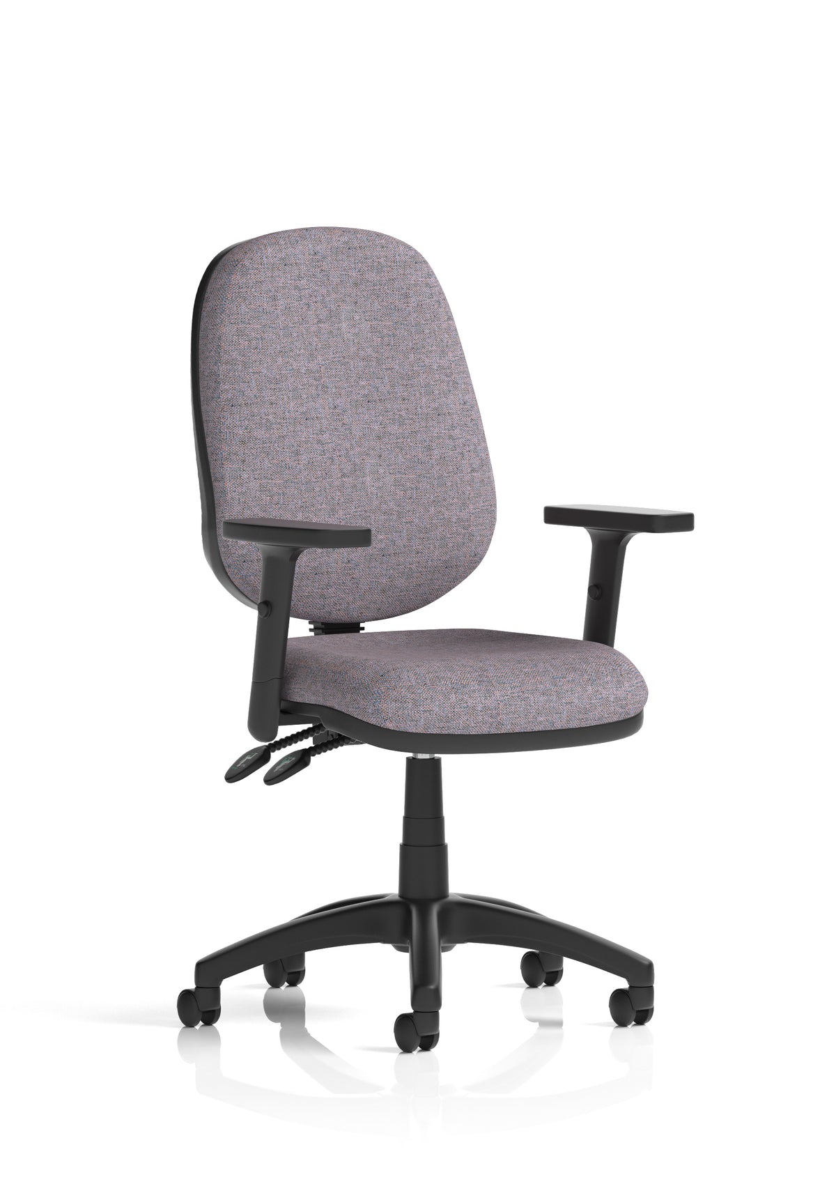Ives Medium Back Task Operator Office Chair Bespoke Rivet Fuse Matching Bespoke Colour With Height Adjustable Arms - Industrious Decor
