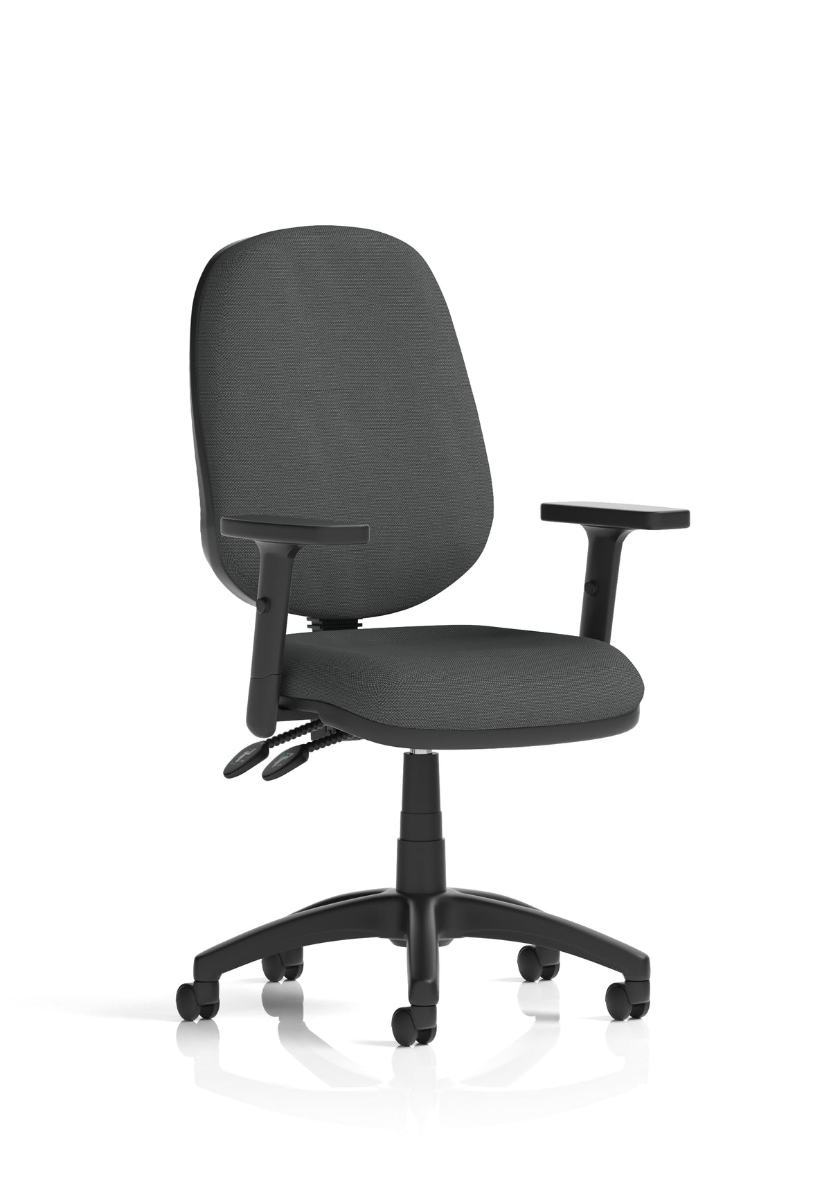 Ives Medium Back Task Operator Office Chair Bespoke Quest Mussel Matching Bespoke Colour With Height Adjustable Arms - Industrious Decor