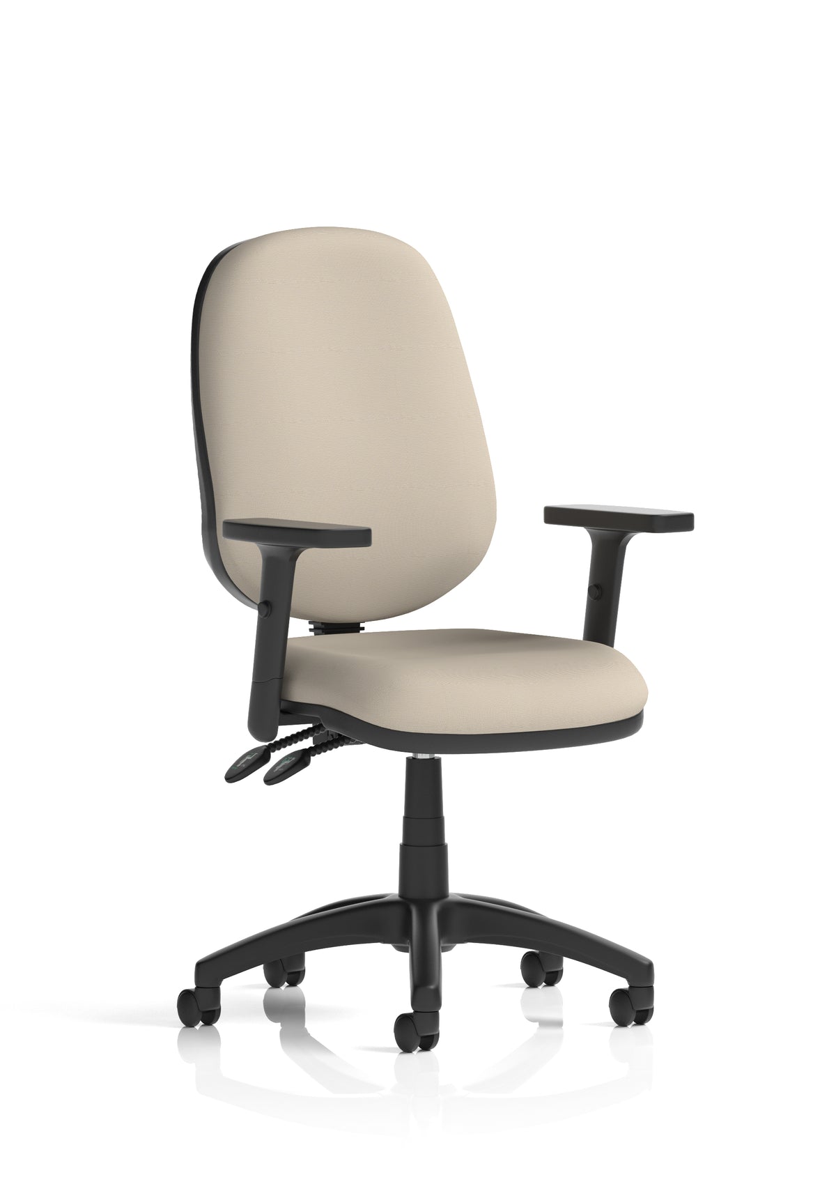 Ives Medium Back Task Operator Office Chair Bespoke Quest Salt Matching Bespoke Colour With Height Adjustable Arms - Industrious Decor
