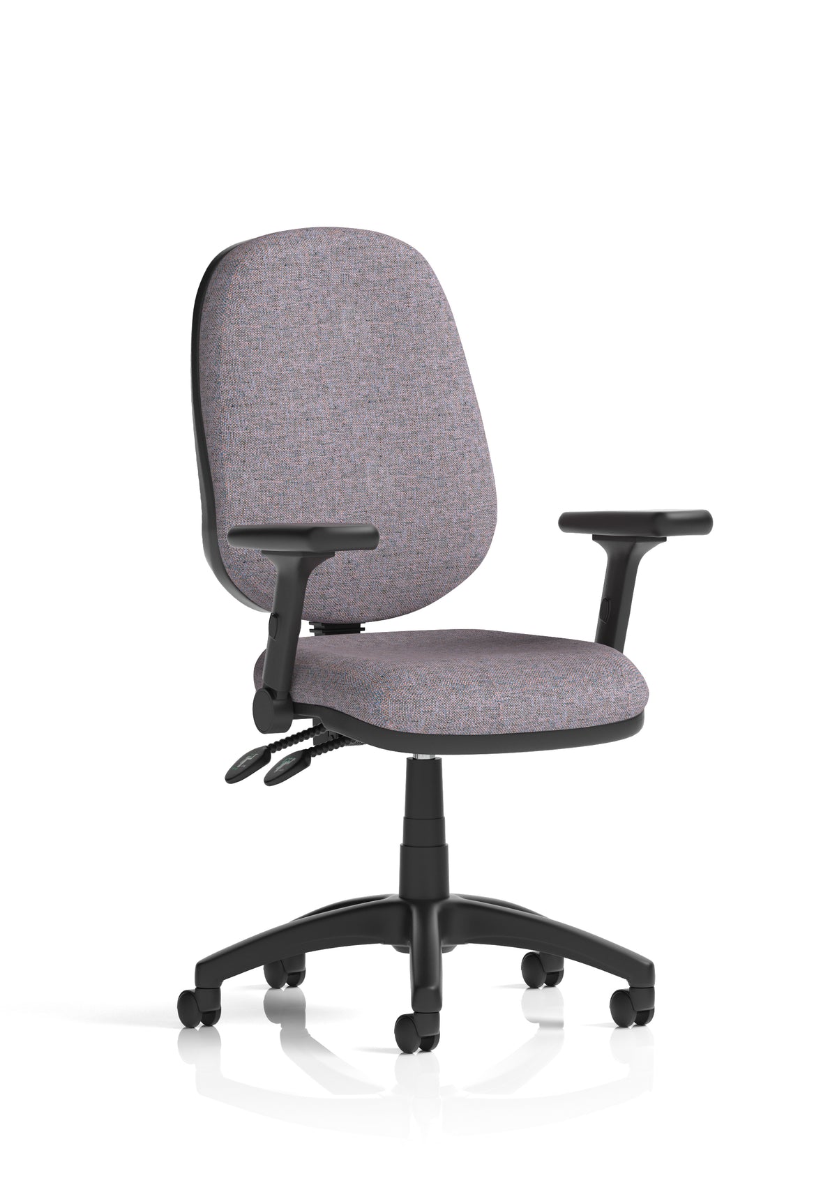Ives Medium Back Task Operator Office Chair Bespoke Rivet Fuse Matching Bespoke Colour With Height Adjustable And Folding Arms - Industrious Decor