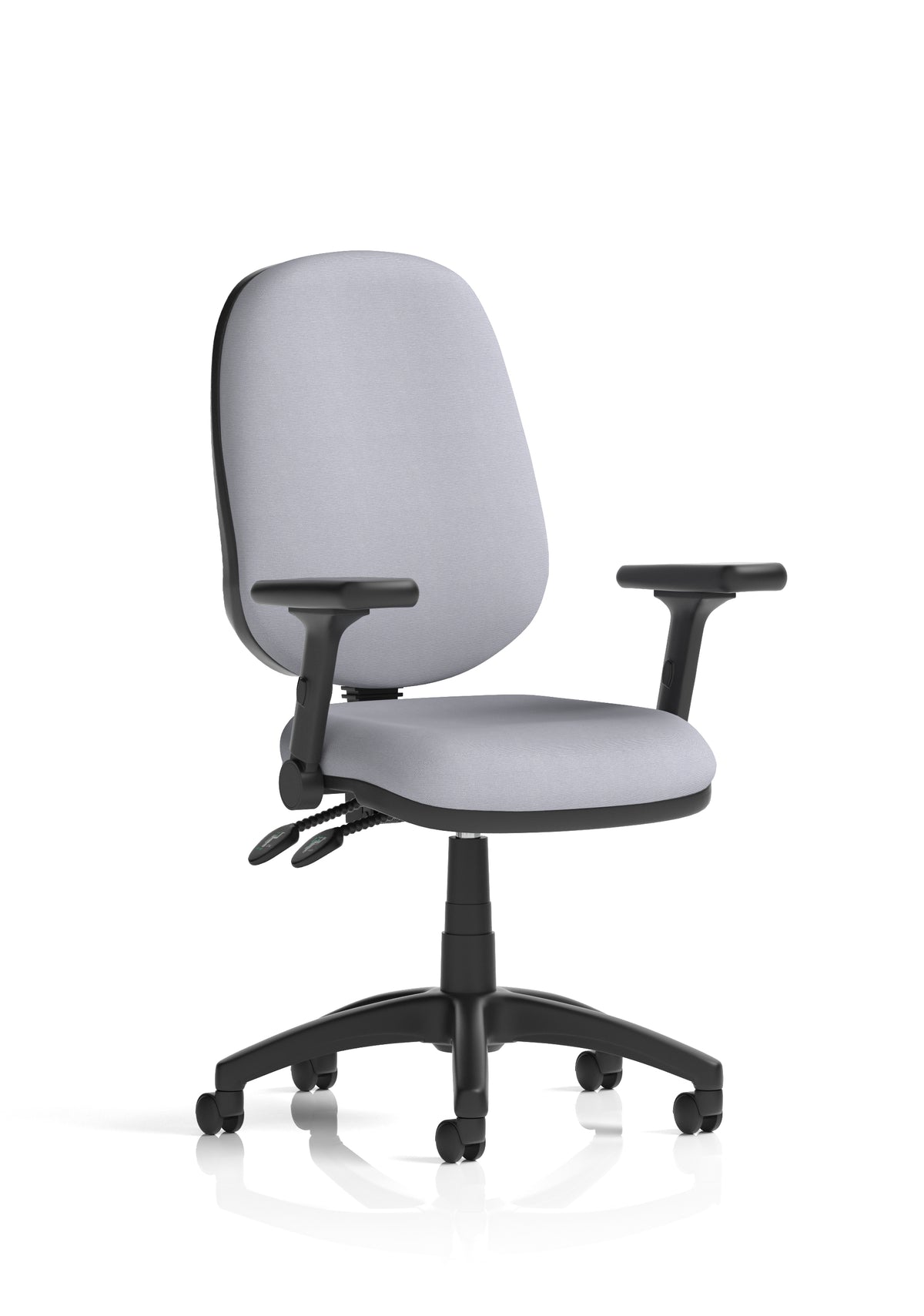 Ives Medium Back Task Operator Office Chair Bespoke Quest Shell Matching Bespoke Colour With Height Adjustable And Folding Arms - Industrious Decor