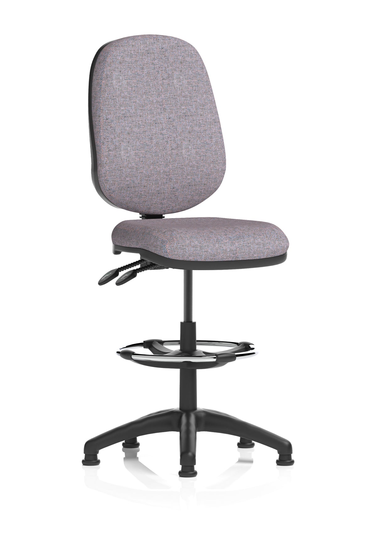 Sterling Medium Back Draughtsman Chair | Infinite Lock | Height Adjustable Back & Arms Bespoke Rivet Fuse Matching Colour None - Industrious Decor
