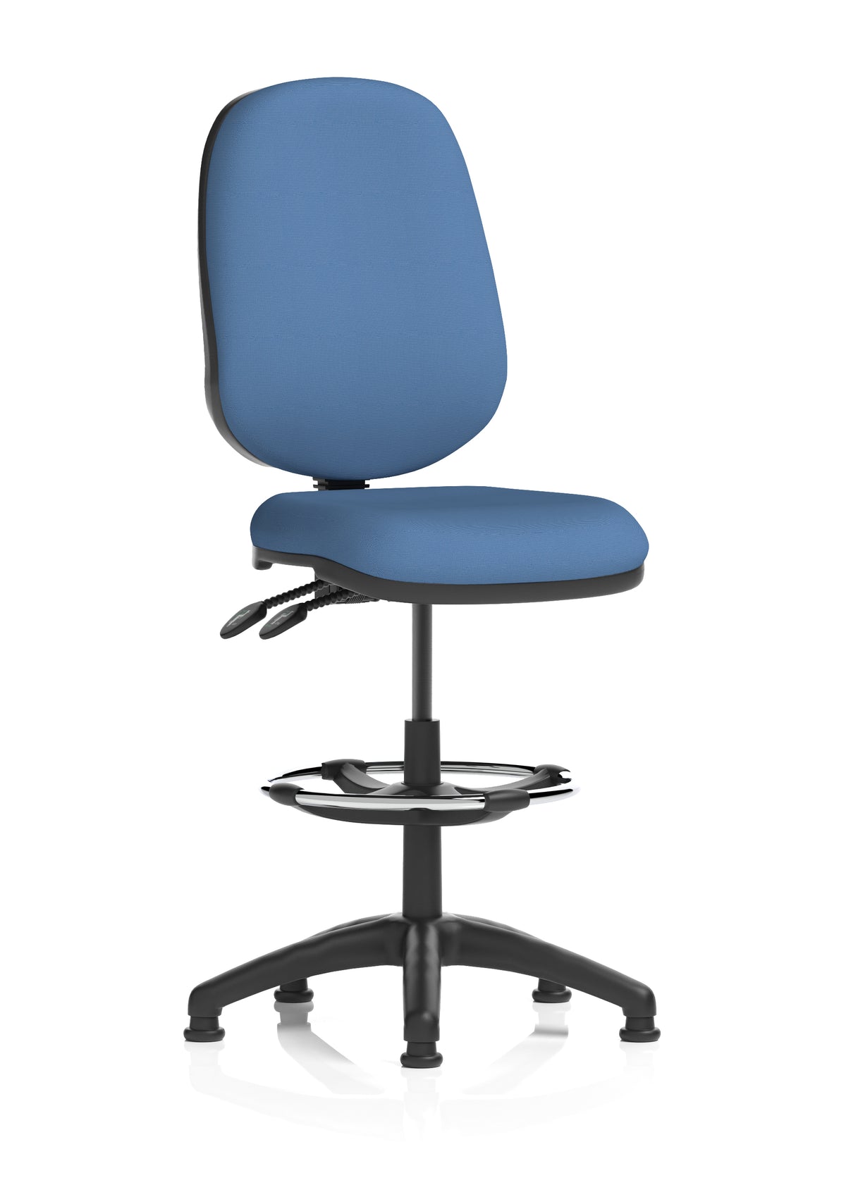 Sterling Medium Back Draughtsman Chair | Infinite Lock | Height Adjustable Back & Arms Bespoke Quest Limpet Matching Colour None - Industrious Decor