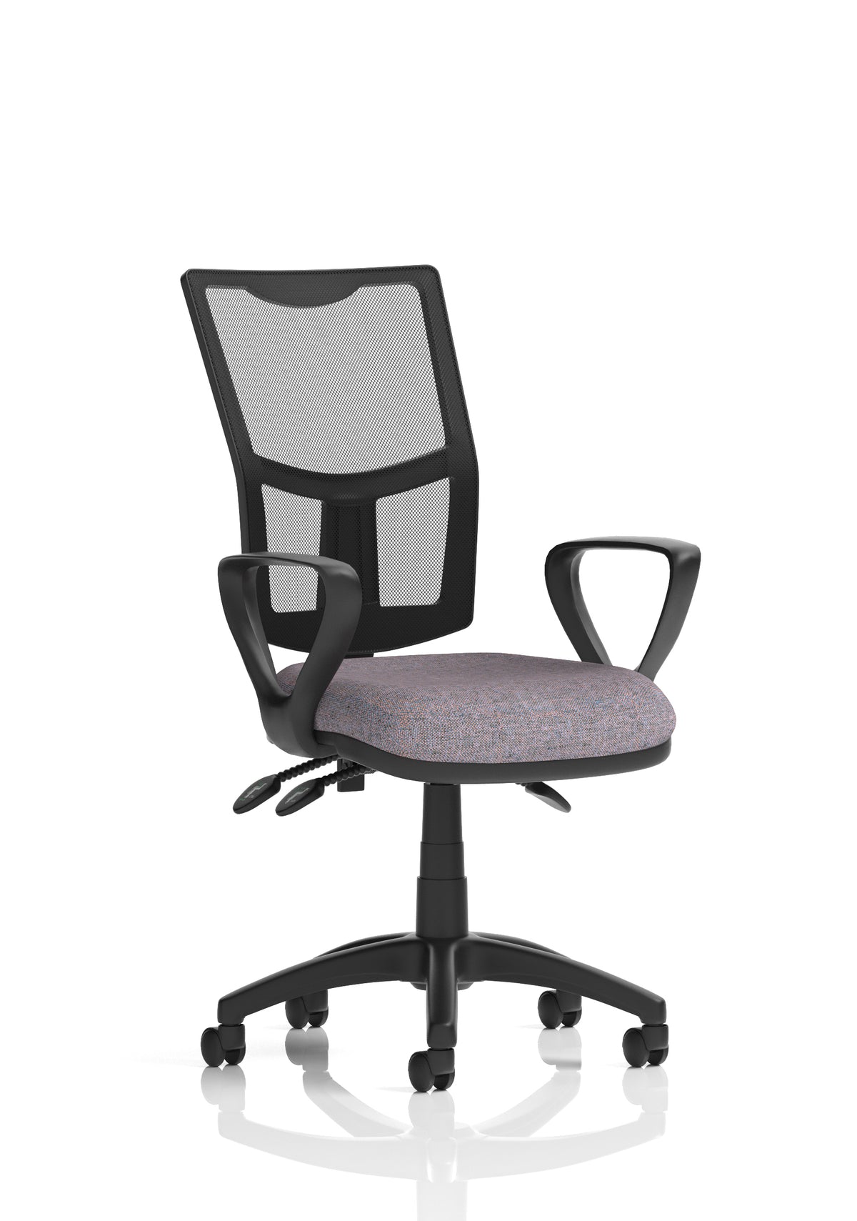 Windham Medium Back Mesh Task Chair | Gas Height | Independent Tilt | Height Adjustable Back Bespoke Rivet Fuse With Loop Arms - Industrious Decor