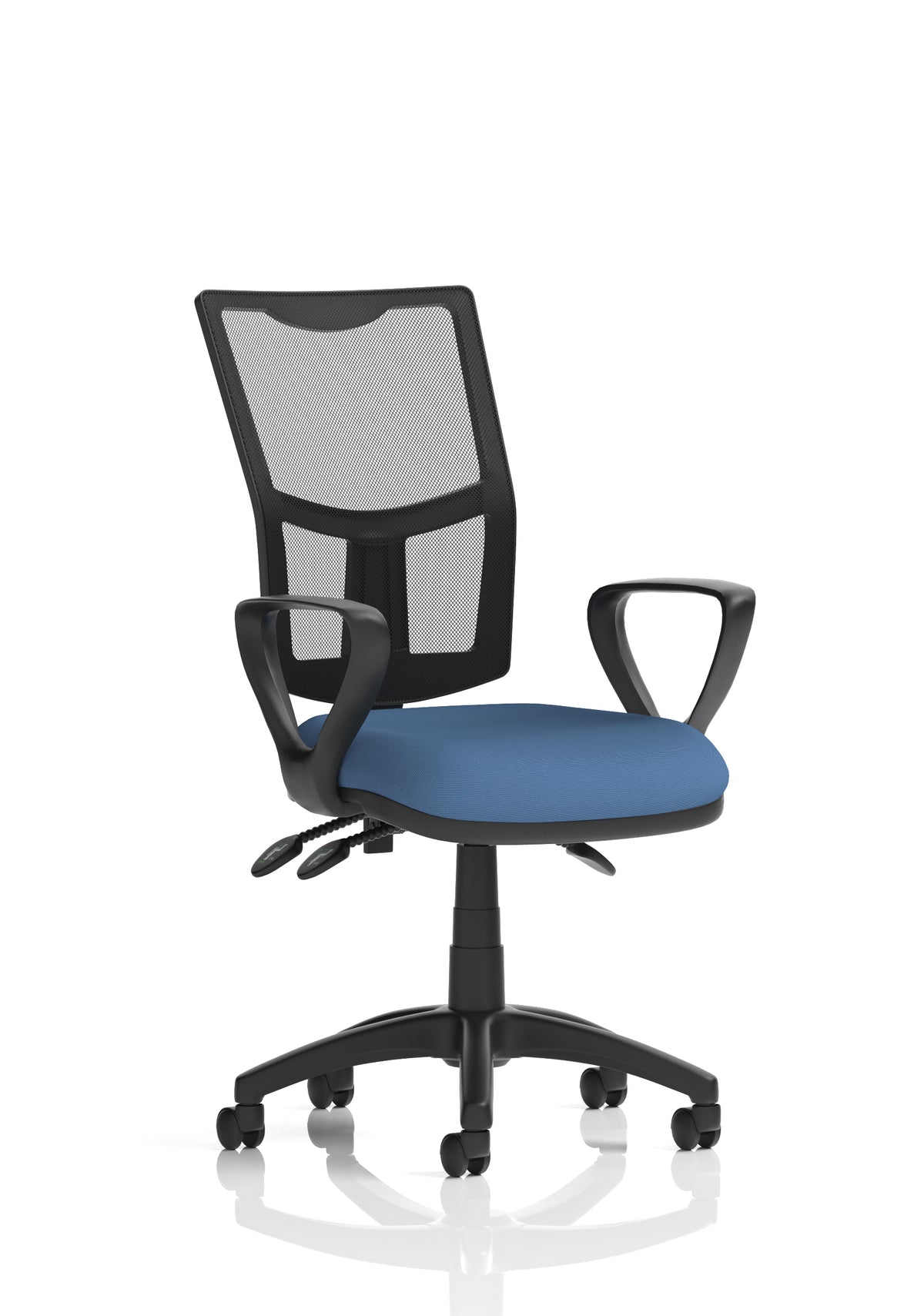 Windham Medium Back Mesh Task Chair | Gas Height | Independent Tilt | Height Adjustable Back Bespoke Quest Limpet With Loop Arms - Industrious Decor