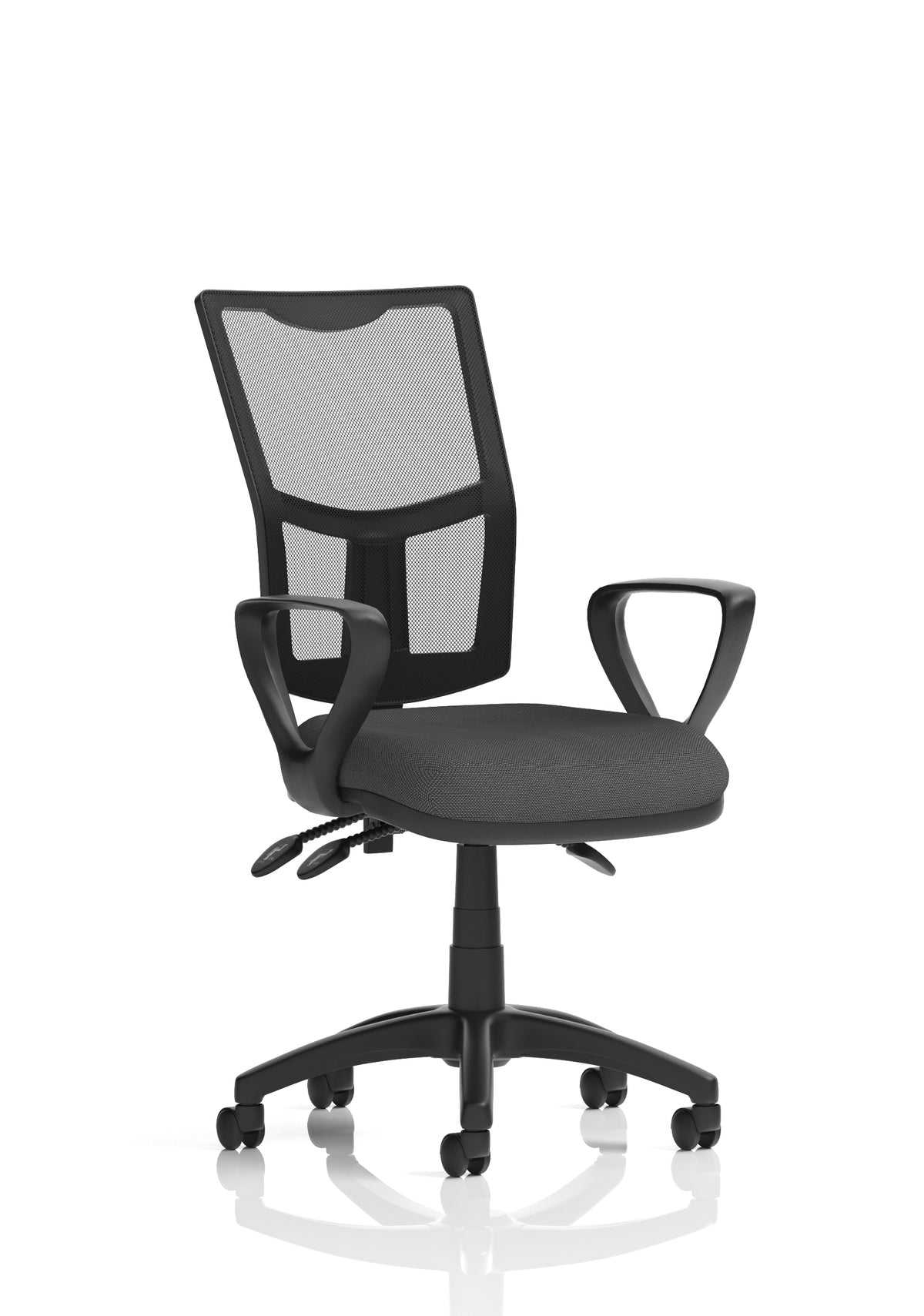 Windham Medium Back Mesh Task Chair | Gas Height | Independent Tilt | Height Adjustable Back Bespoke Quest Mussel With Loop Arms - Industrious Decor