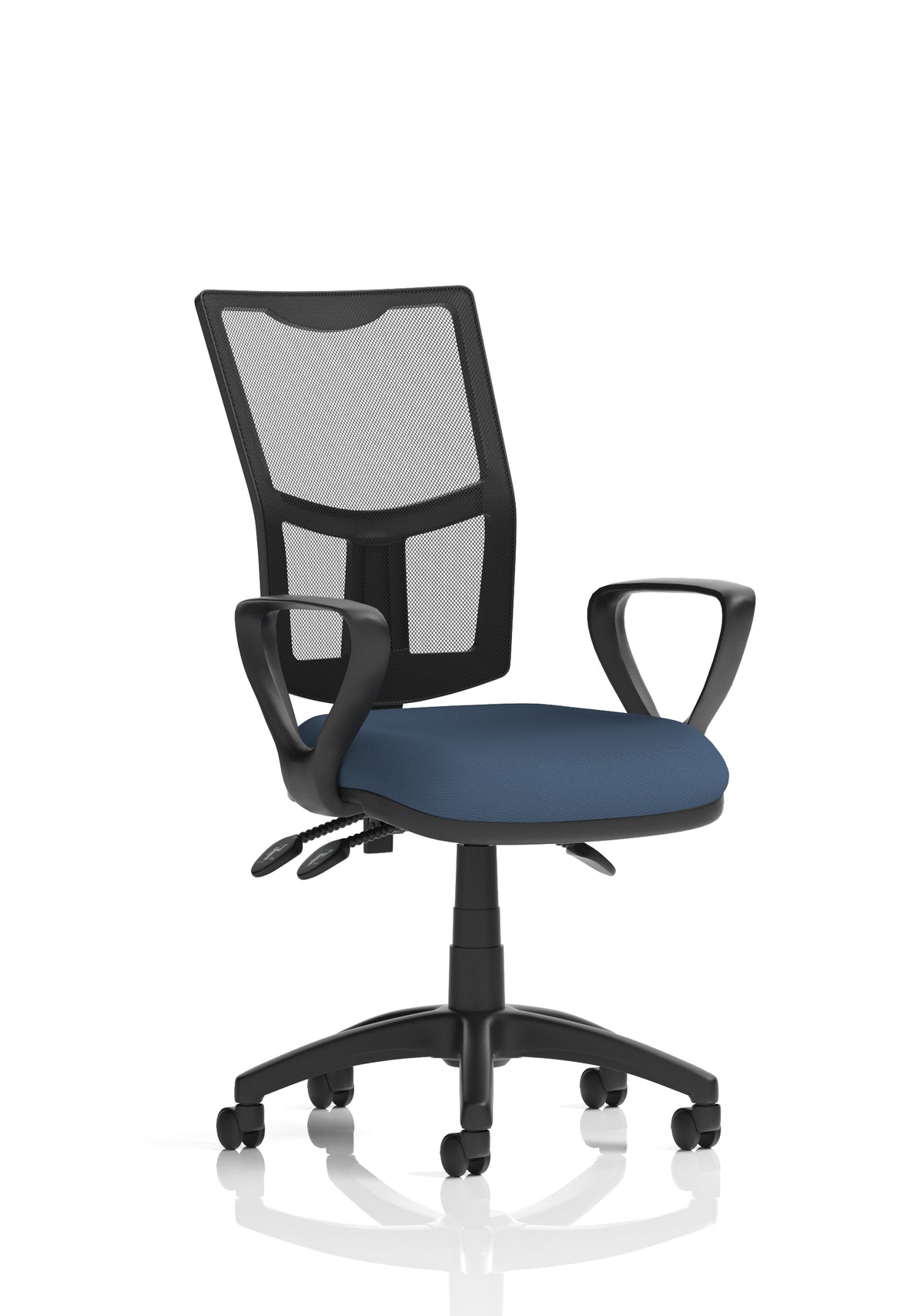 Windham Medium Back Mesh Task Chair | Gas Height | Independent Tilt | Height Adjustable Back Bespoke Quest Whelk With Loop Arms - Industrious Decor