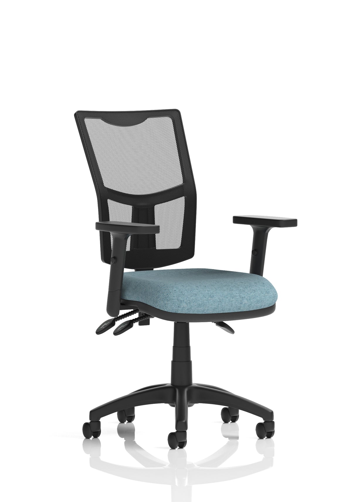 Windham Medium Back Mesh Task Chair | Gas Height | Independent Tilt | Height Adjustable Back Bespoke Rivet Quench With Height Adjustable Arms - Industrious Decor