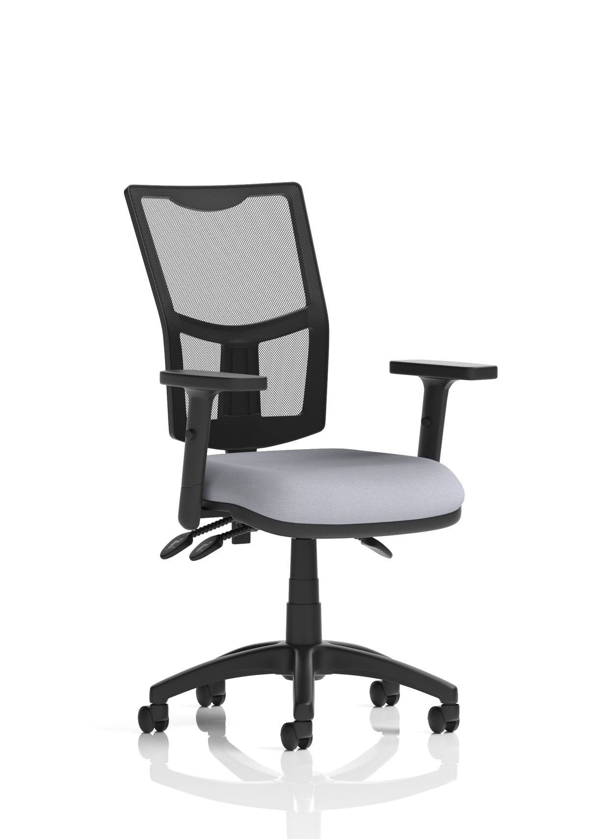 Windham Medium Back Mesh Task Chair | Gas Height | Independent Tilt | Height Adjustable Back Bespoke Quest Shell With Height Adjustable Arms - Industrious Decor
