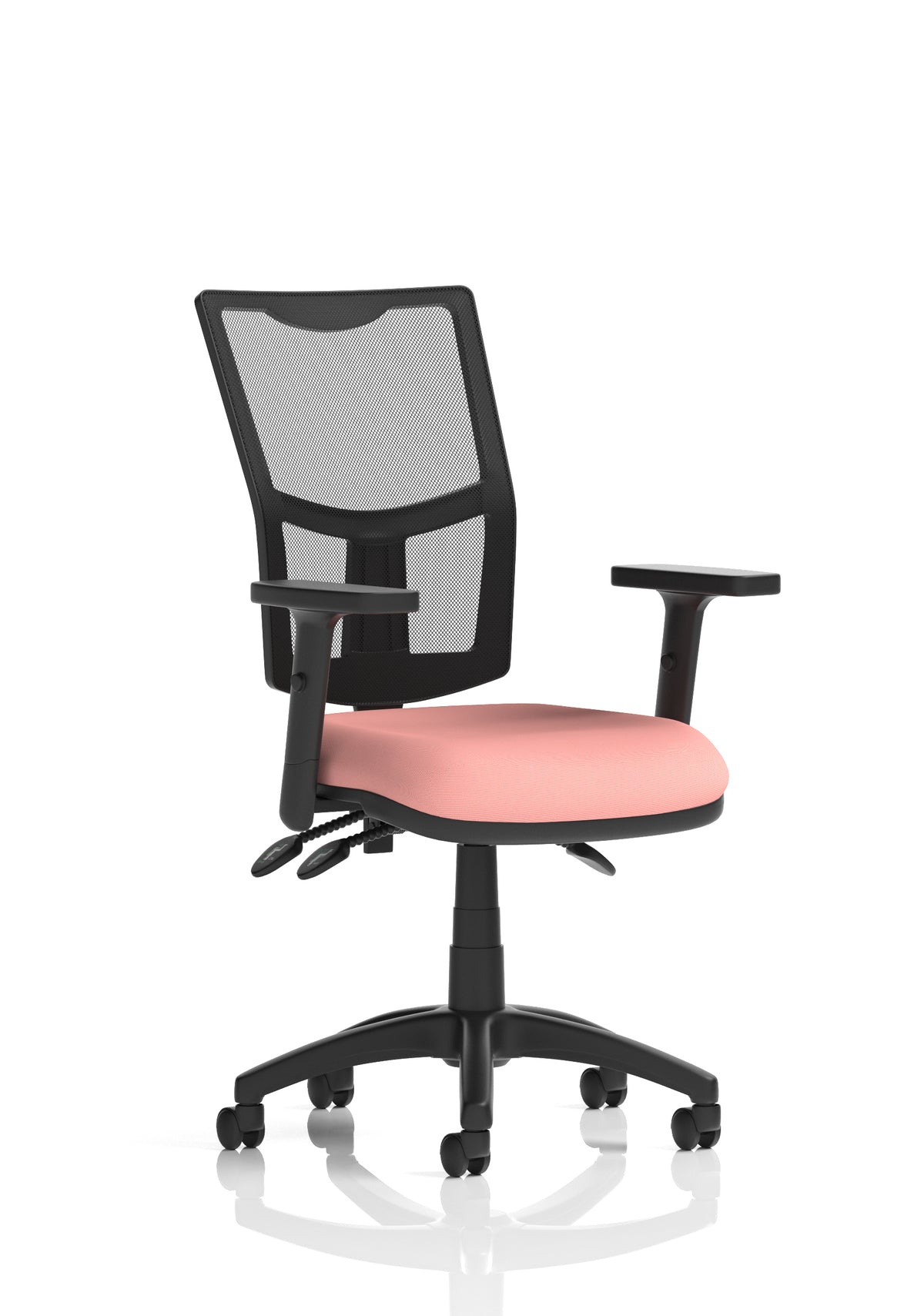Windham Medium Back Mesh Task Chair | Gas Height | Independent Tilt | Height Adjustable Back Bespoke Quest Shrimp With Height Adjustable Arms - Industrious Decor
