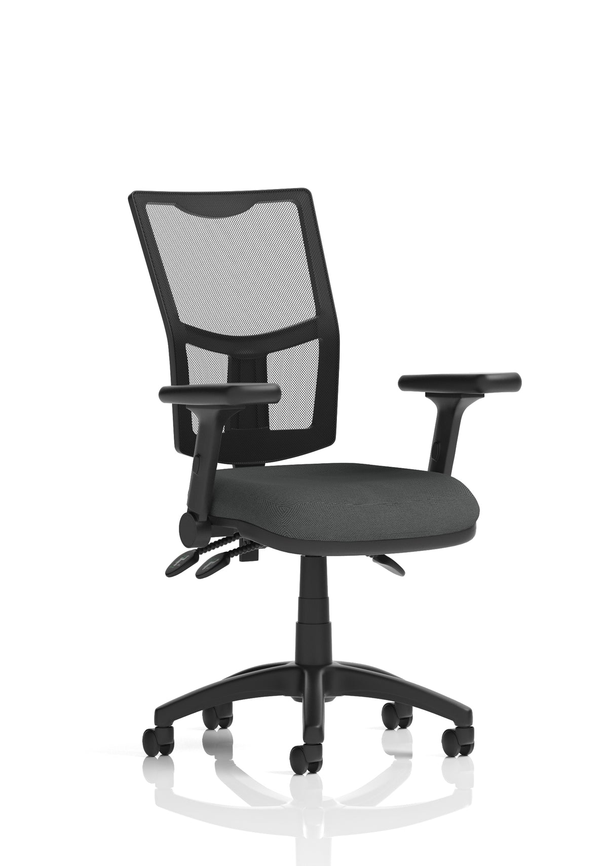 Windham Medium Back Mesh Task Chair | Gas Height | Independent Tilt | Height Adjustable Back Bespoke Quest Mussel With Height Adjustable And Folding Arms - Industrious Decor
