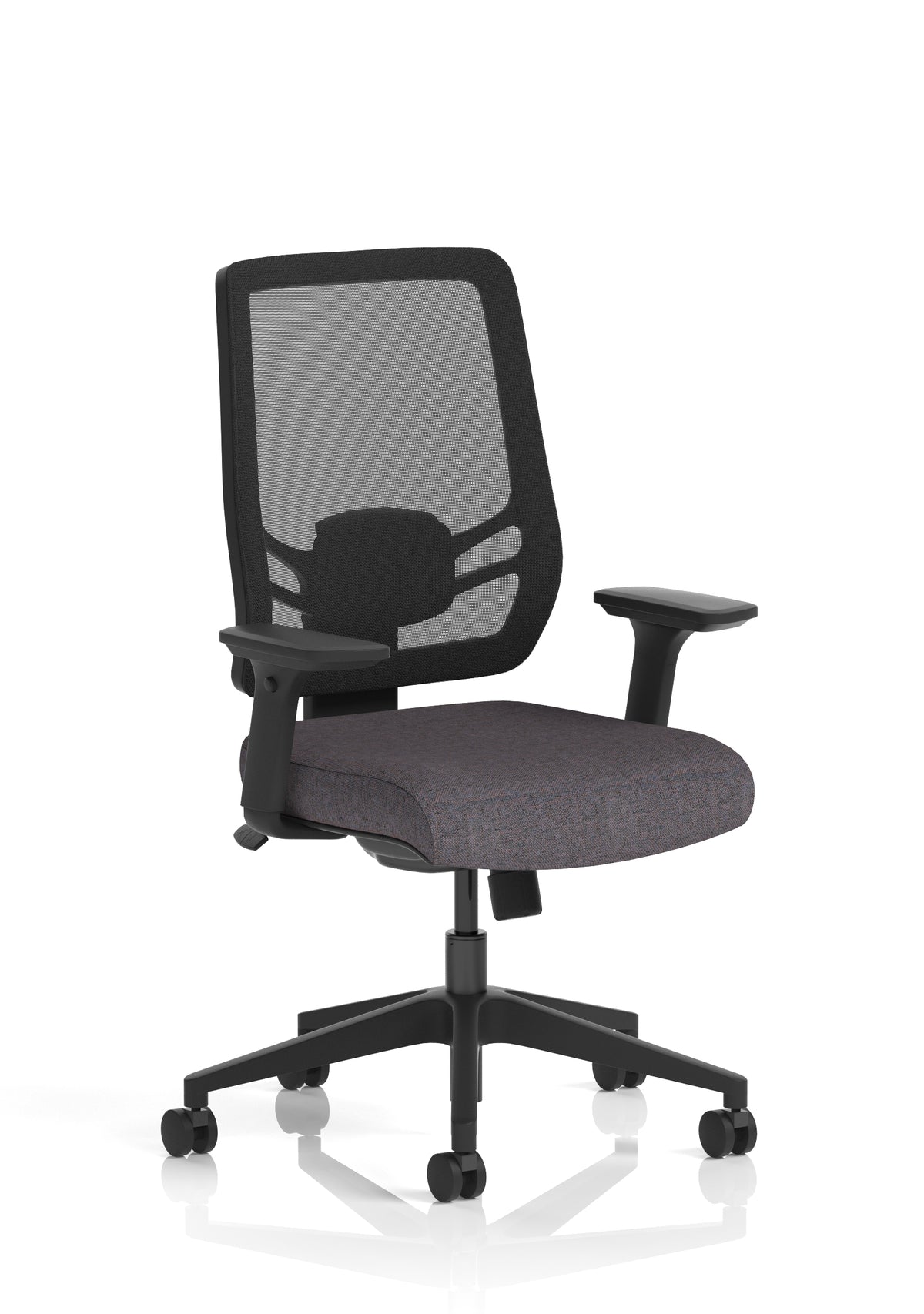 Halsey 24Hr High Back Mesh Ergonomic Task Chair with Arms Mesh & Bespoke Rivet Fuse Fabric None - Industrious Decor