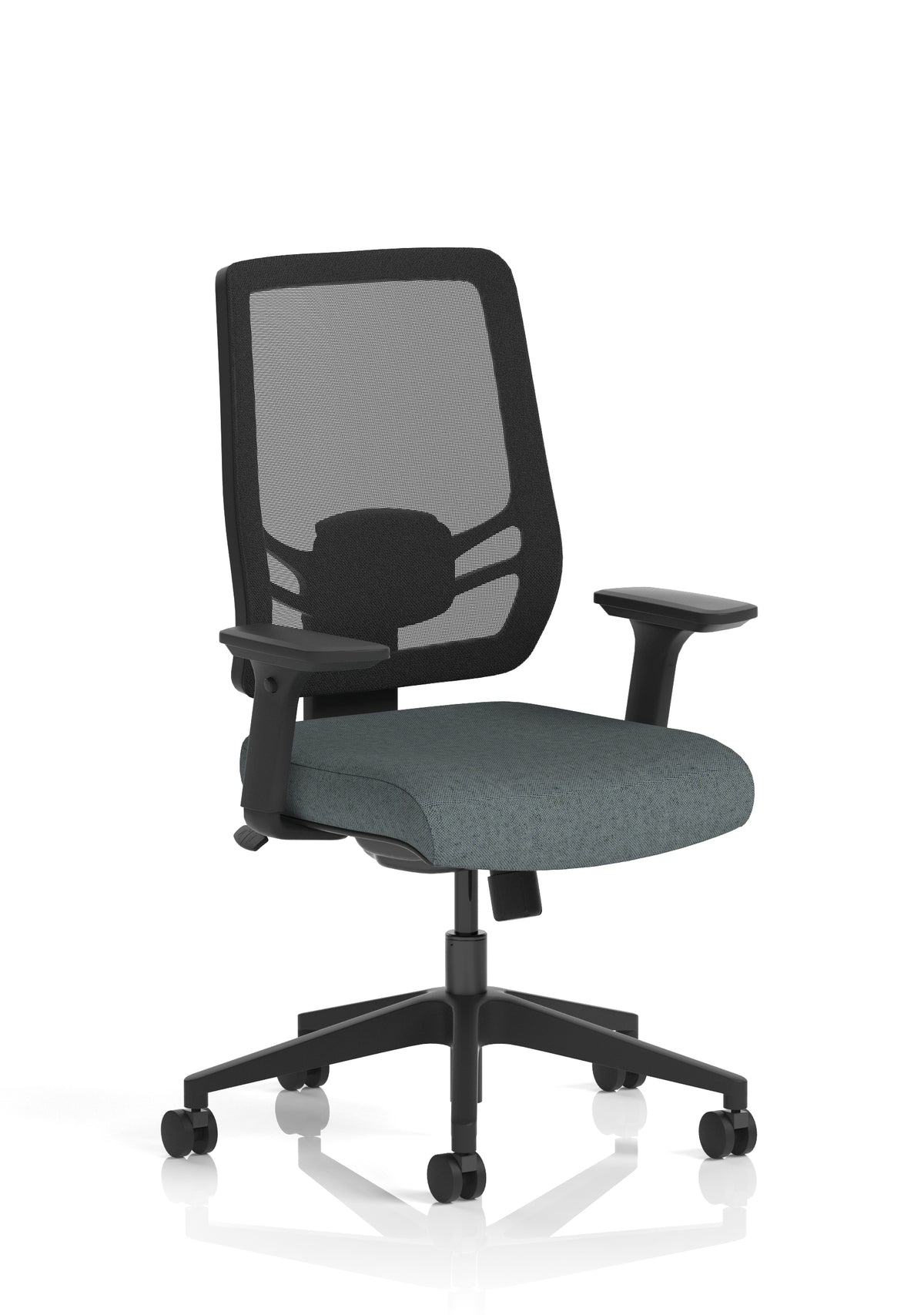 Halsey 24Hr High Back Mesh Ergonomic Task Chair with Arms Mesh & Bespoke Rivet Tensile Fabric None - Industrious Decor