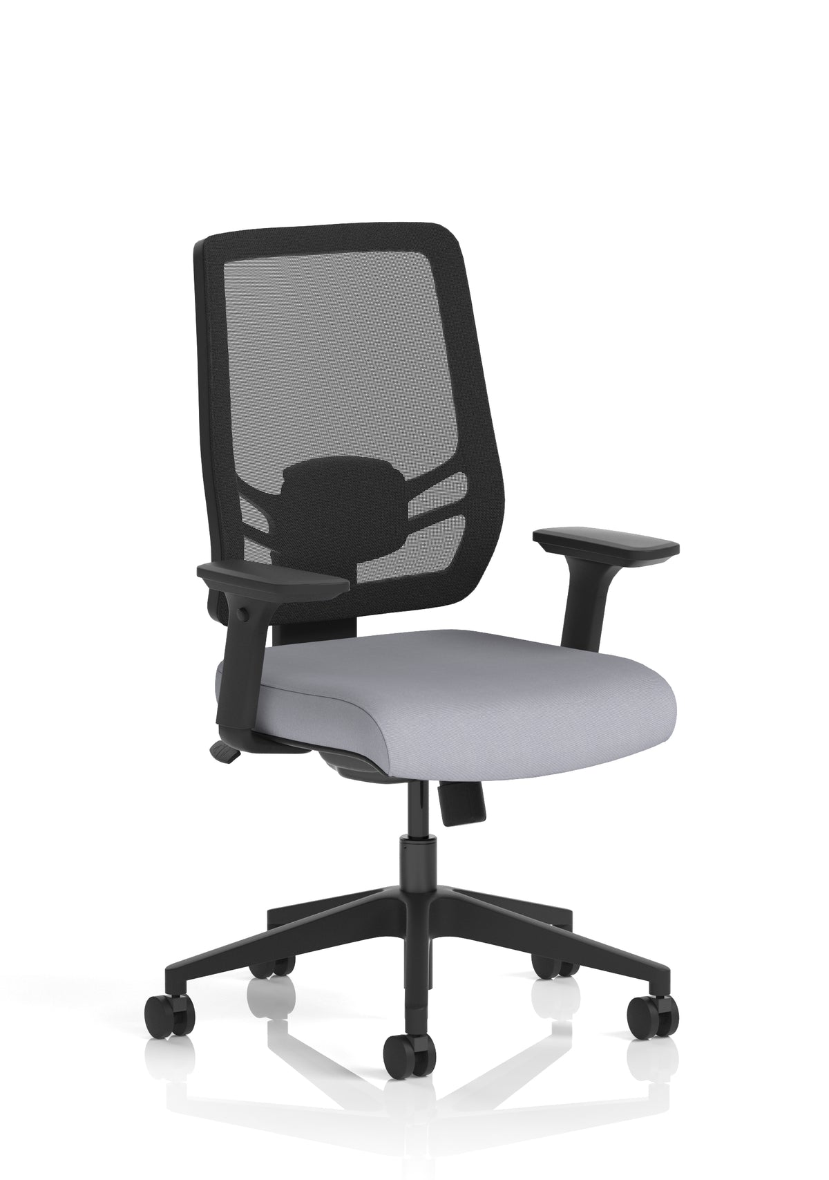 Halsey 24Hr High Back Mesh Ergonomic Task Chair with Arms Mesh & Bespoke Quest Shell Fabric None - Industrious Decor