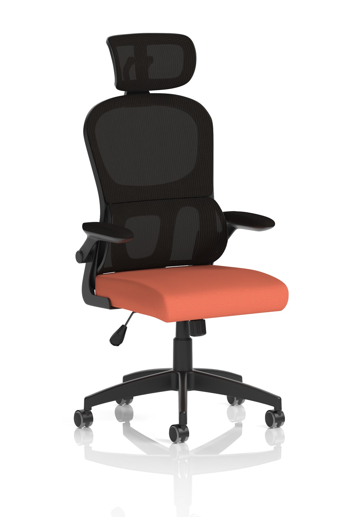 Iris Task Operator Mesh Back Fabric Seat With Headrest Bespoke Quest Crab - Industrious Decor