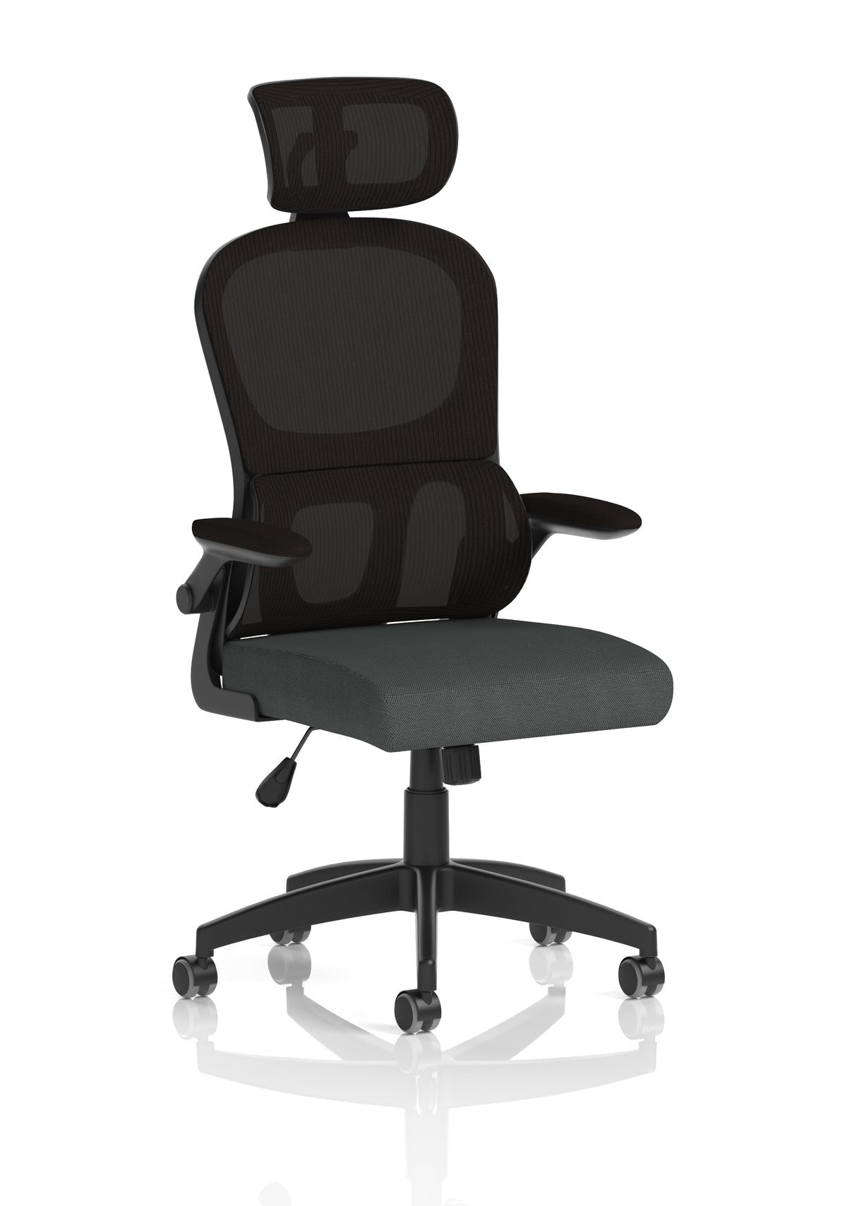 Iris Task Operator Mesh Back Fabric Seat With Headrest Bespoke Quest Mussel - Industrious Decor