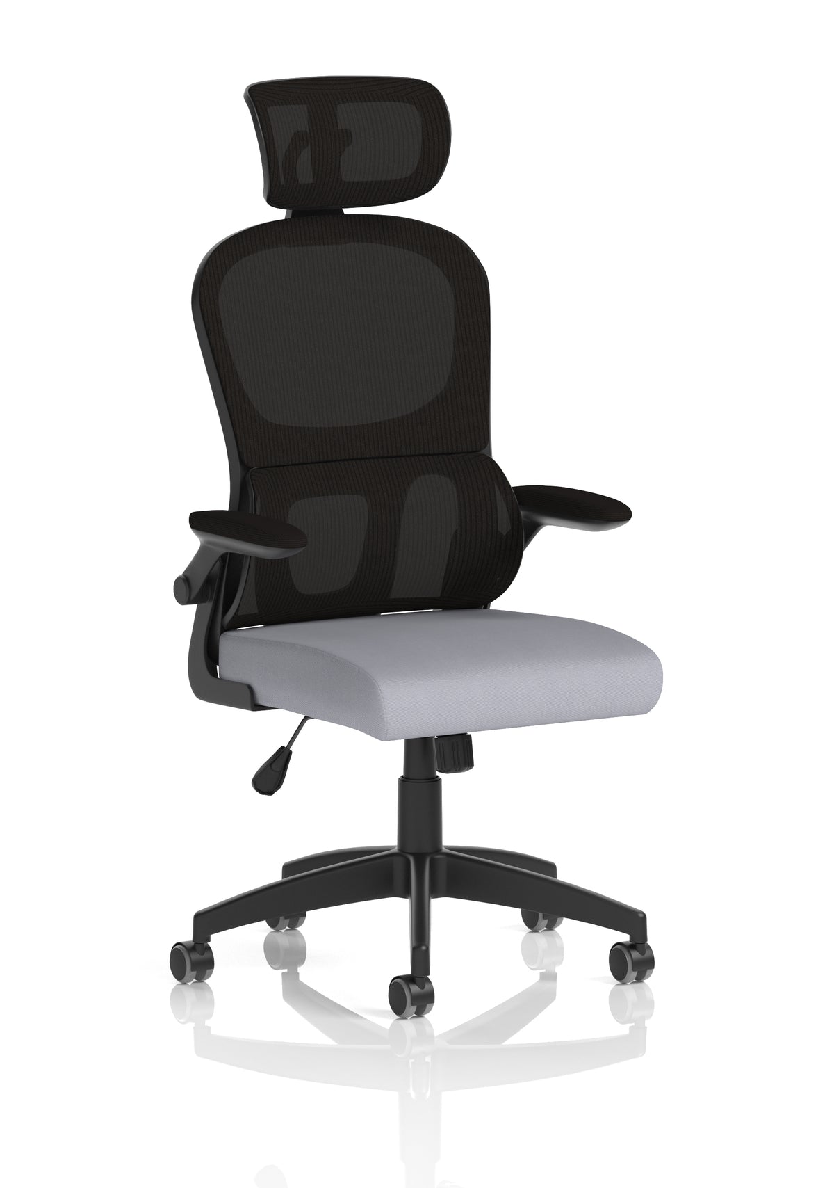 Iris Task Operator Mesh Back Fabric Seat With Headrest Bespoke Quest Shell - Industrious Decor