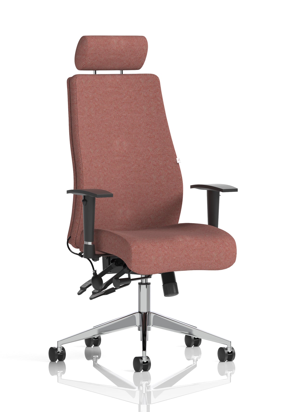 Silverton 24Hr High Back Ergonomic Task Chair | Independent Tilt | Adjustable Lumbar & Headrest Bespoke Rivet Forge Matching Bespoke Colour With Headrest - Industrious Decor