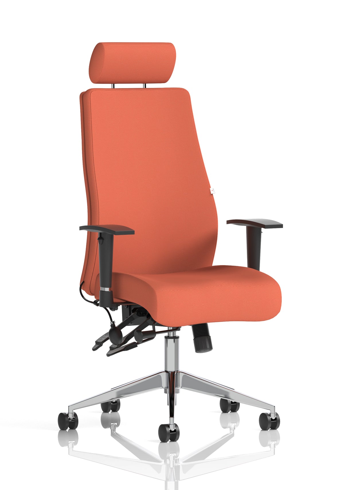 Silverton 24Hr High Back Ergonomic Task Chair | Independent Tilt | Adjustable Lumbar & Headrest Bespoke Quest Crab Matching Bespoke Colour With Headrest - Industrious Decor
