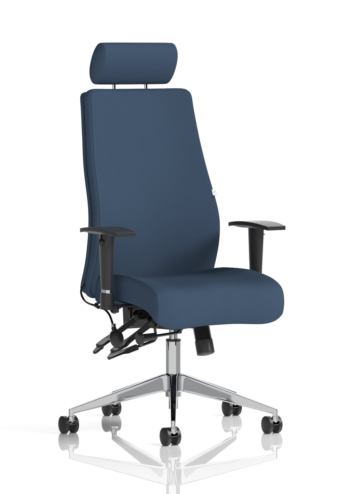 Silverton 24Hr High Back Ergonomic Task Chair | Independent Tilt | Adjustable Lumbar & Headrest Bespoke Quest Whelk Matching Bespoke Colour With Headrest - Industrious Decor