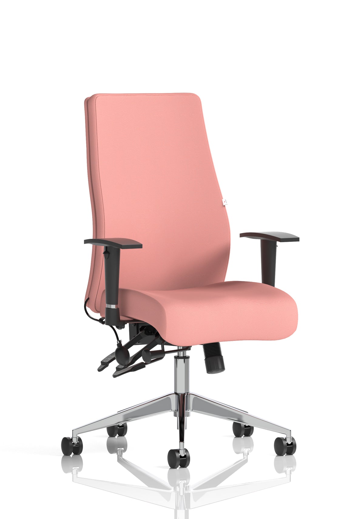 Silverton 24Hr High Back Ergonomic Task Chair | Independent Tilt | Adjustable Lumbar & Headrest Bespoke Quest Shrimp Matching Bespoke Colour None - Industrious Decor